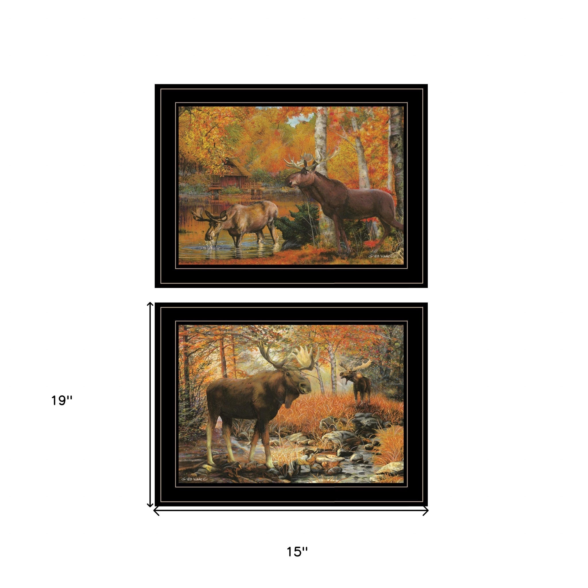 Set Of Two Great Outdoors 4 Black Framed Print Wall Art