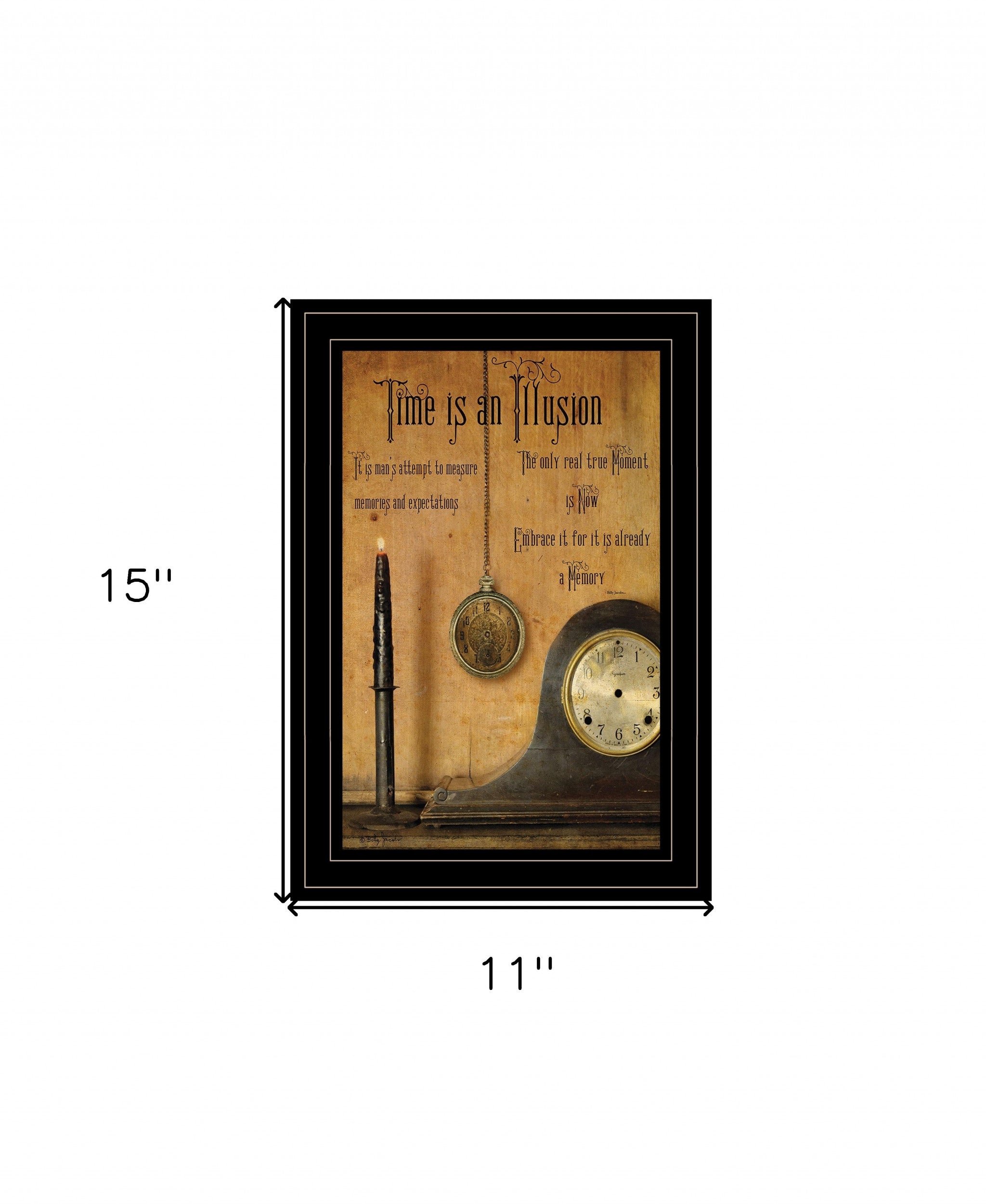 Time Is An Illusion 2 Black Framed Print Wall Art