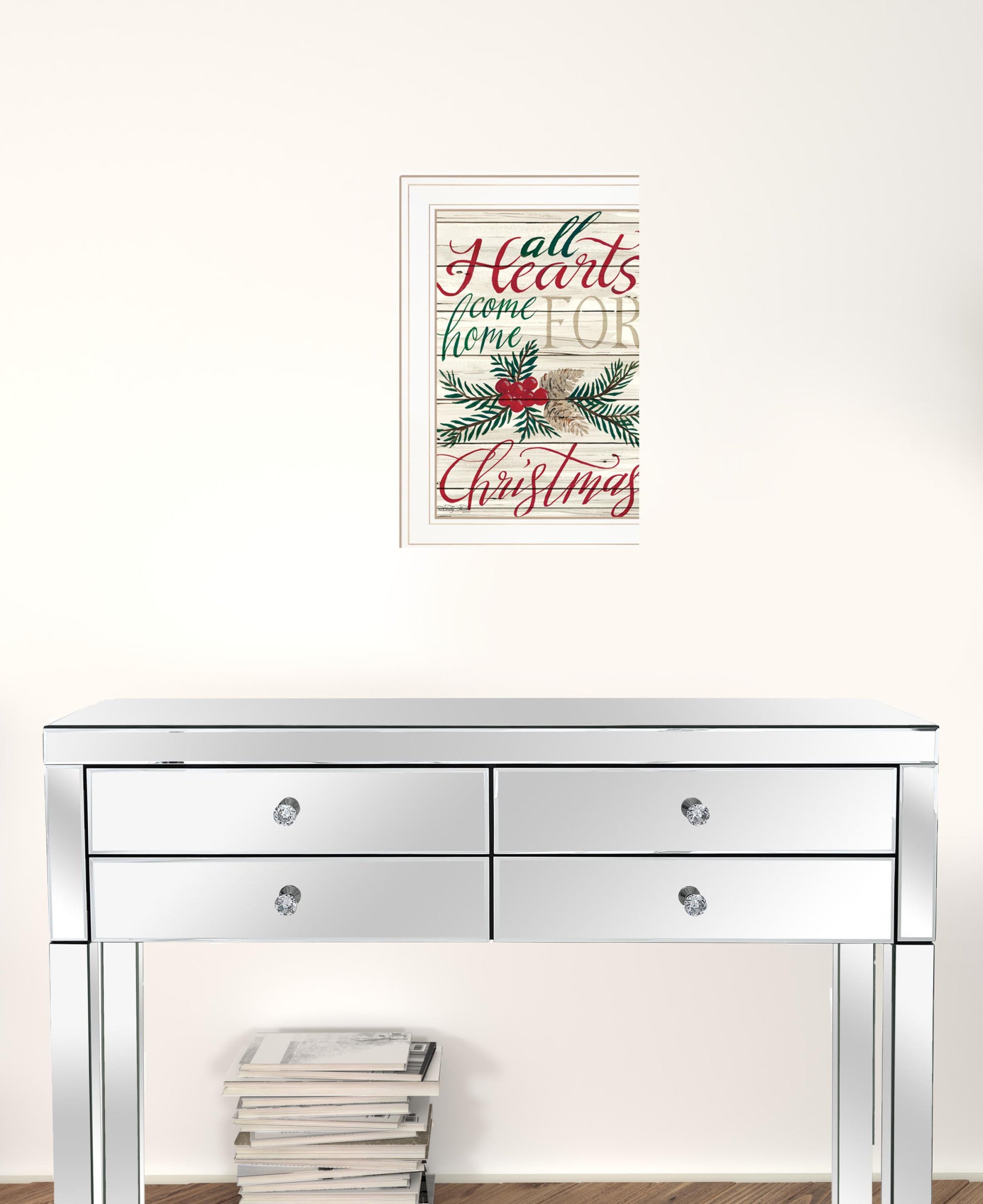 Home For Christmas 1 White Framed Print Wall Art