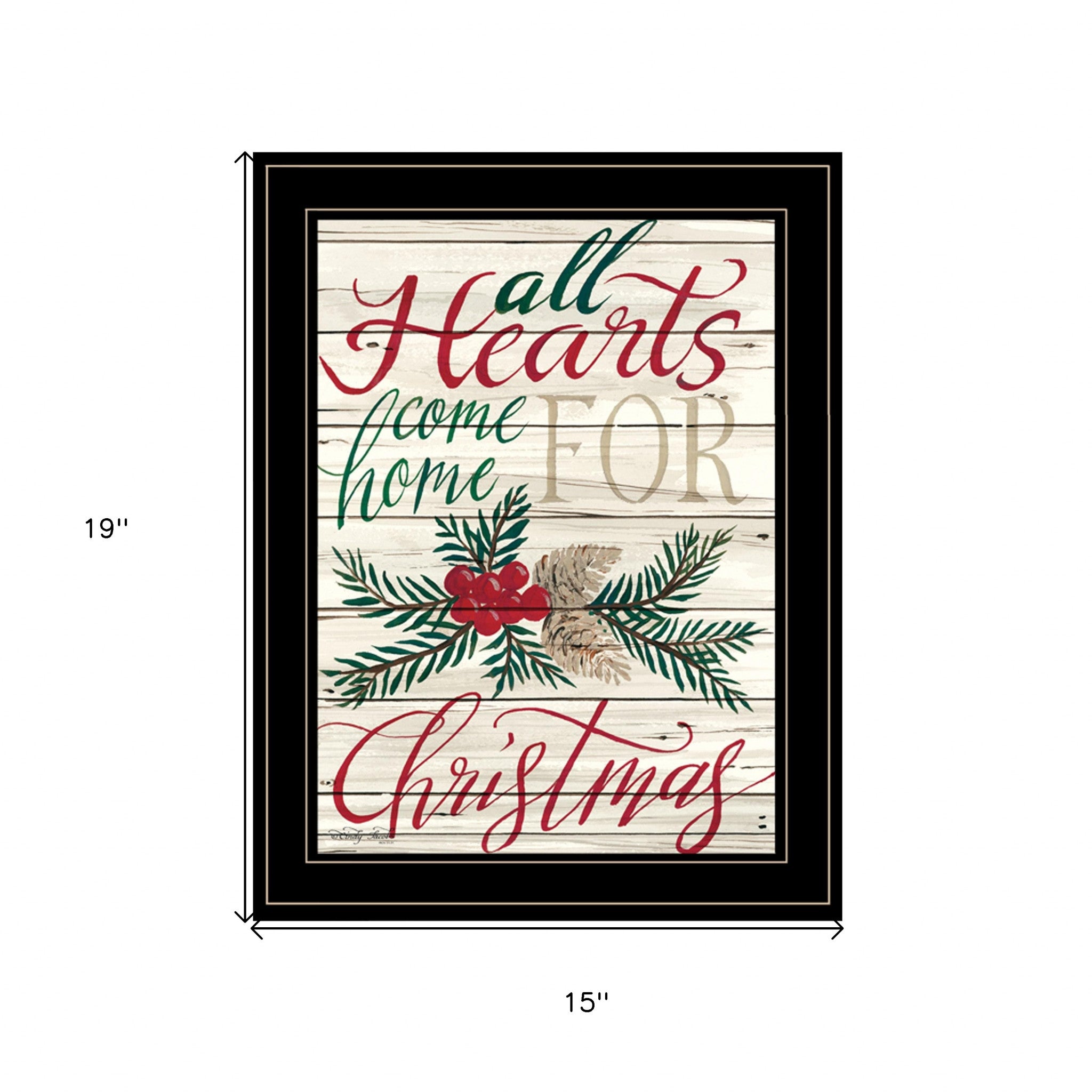 Home For Christmas 2 Black Framed Print Wall Art