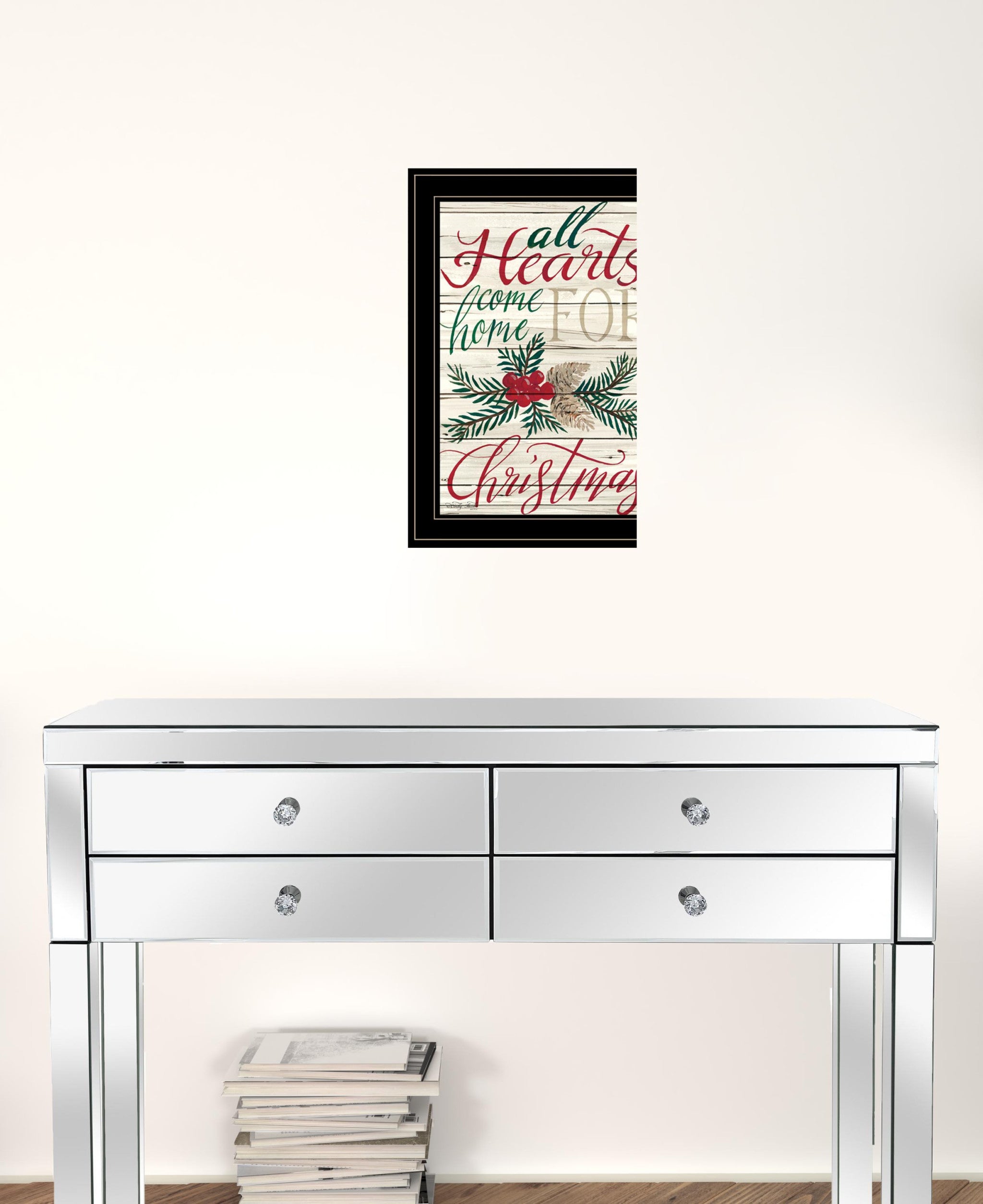 Home For Christmas 2 Black Framed Print Wall Art