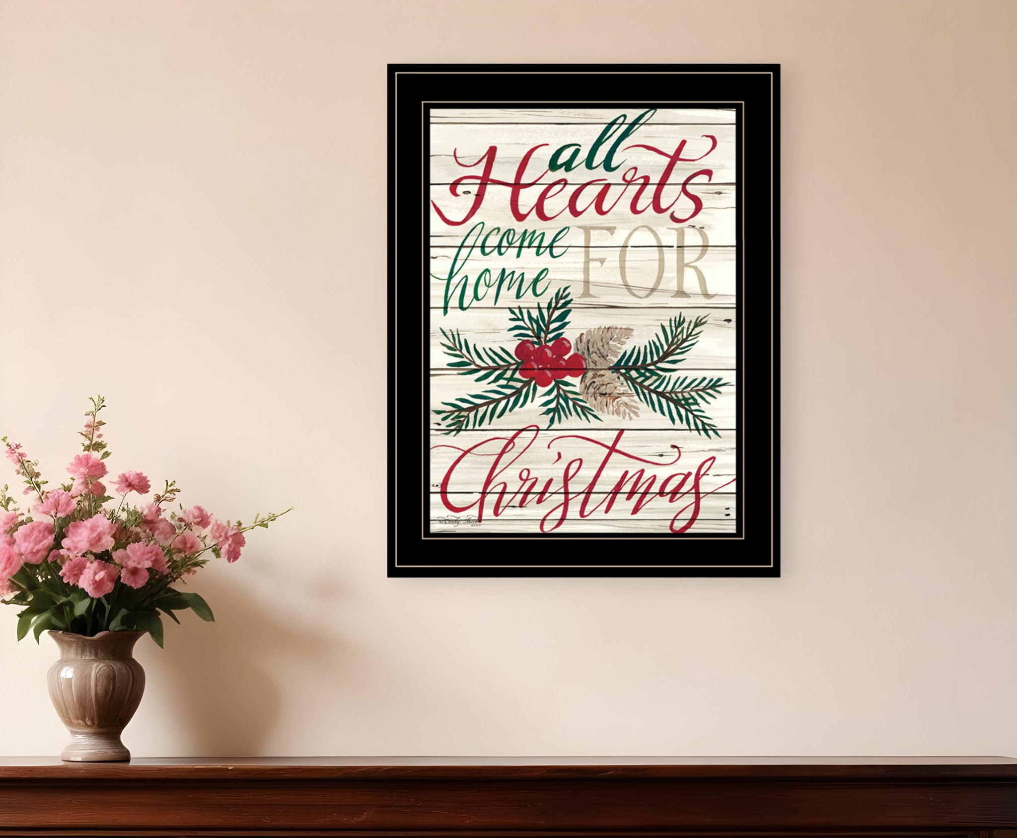 Home For Christmas 2 Black Framed Print Wall Art