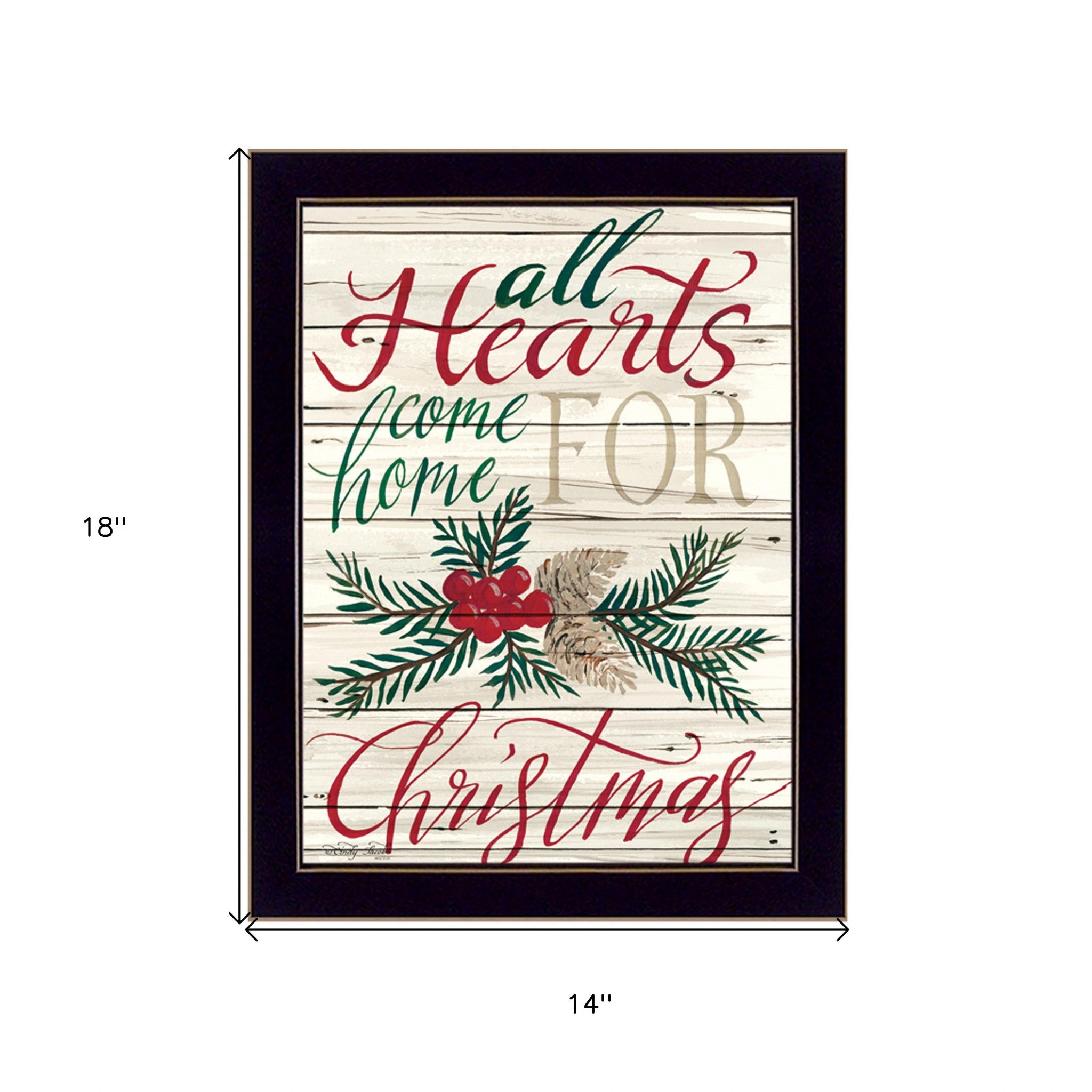 Home For Christmas 3 Black Framed Print Wall Art