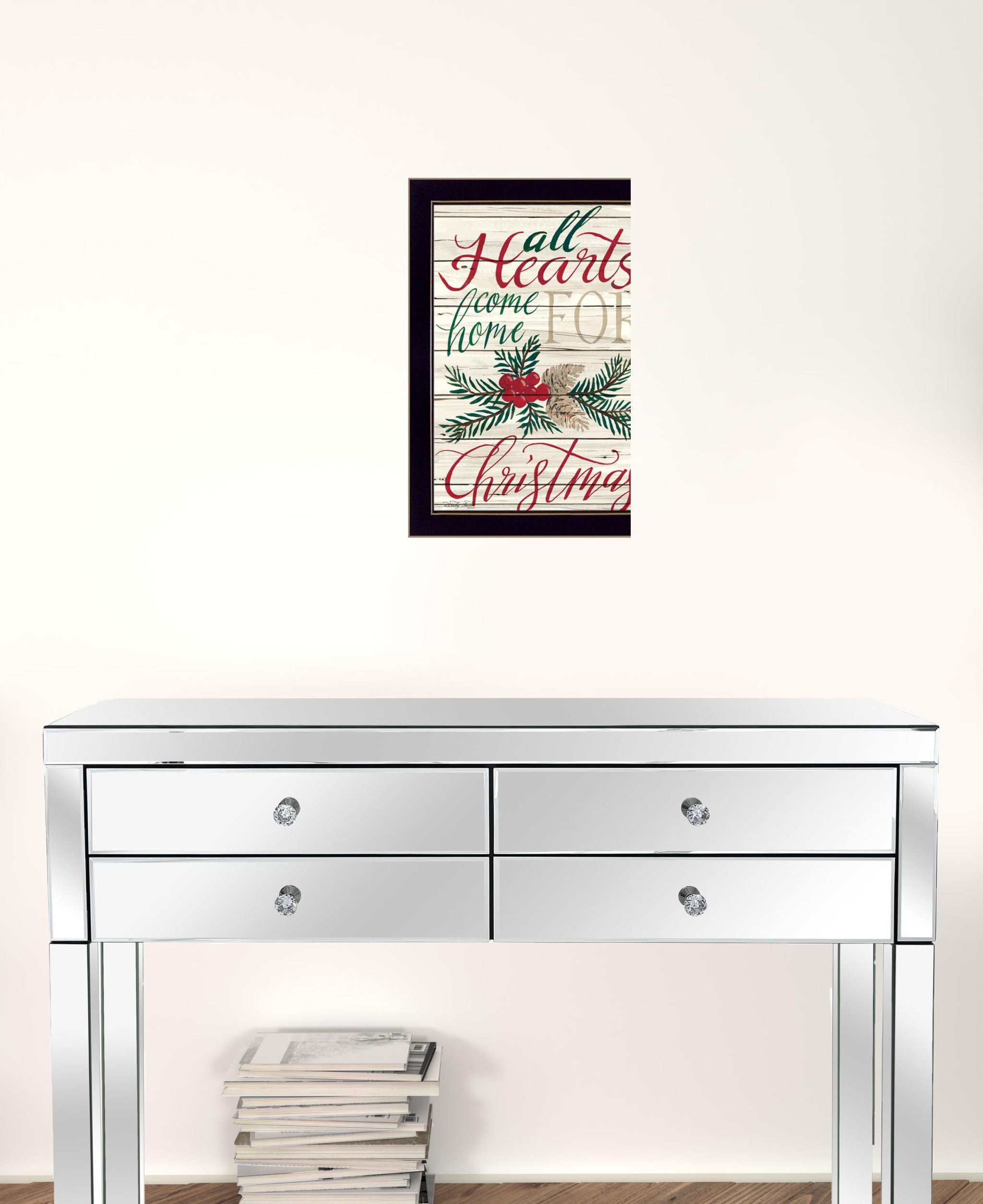 Home For Christmas 3 Black Framed Print Wall Art