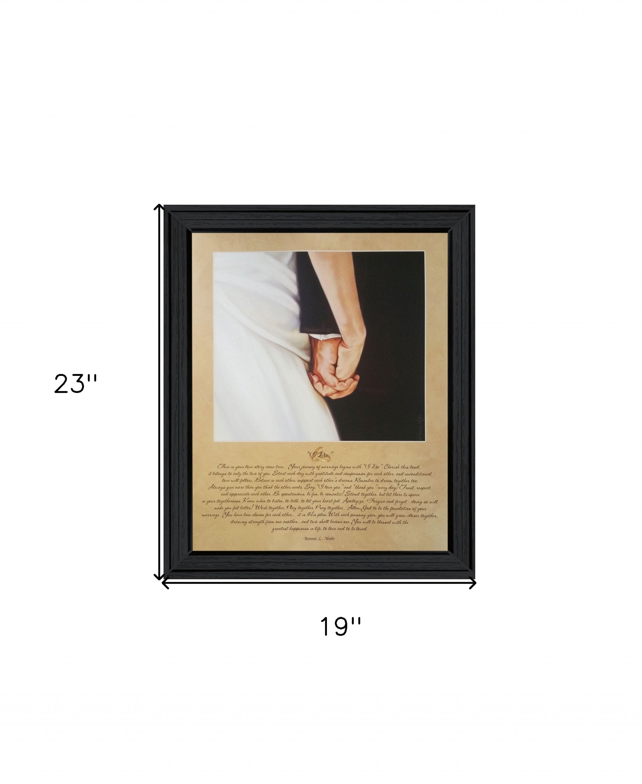 I DO 7 Black Framed Print Wall Art