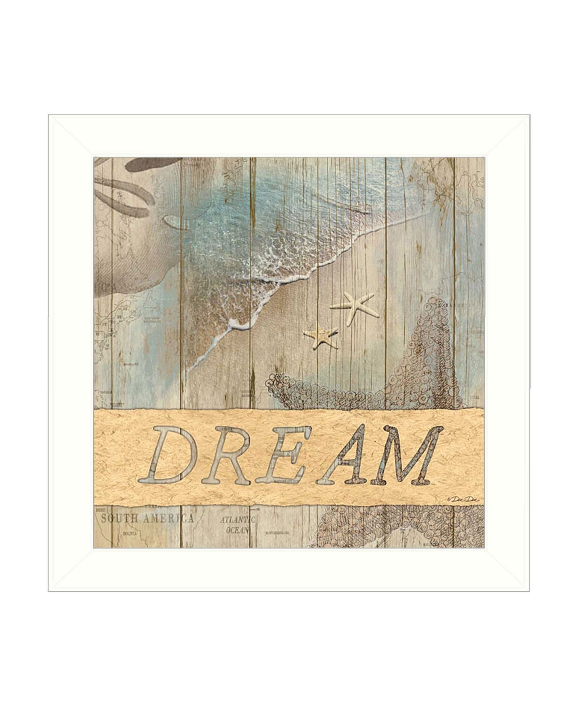 DREAM 1 White Framed Print Wall Art