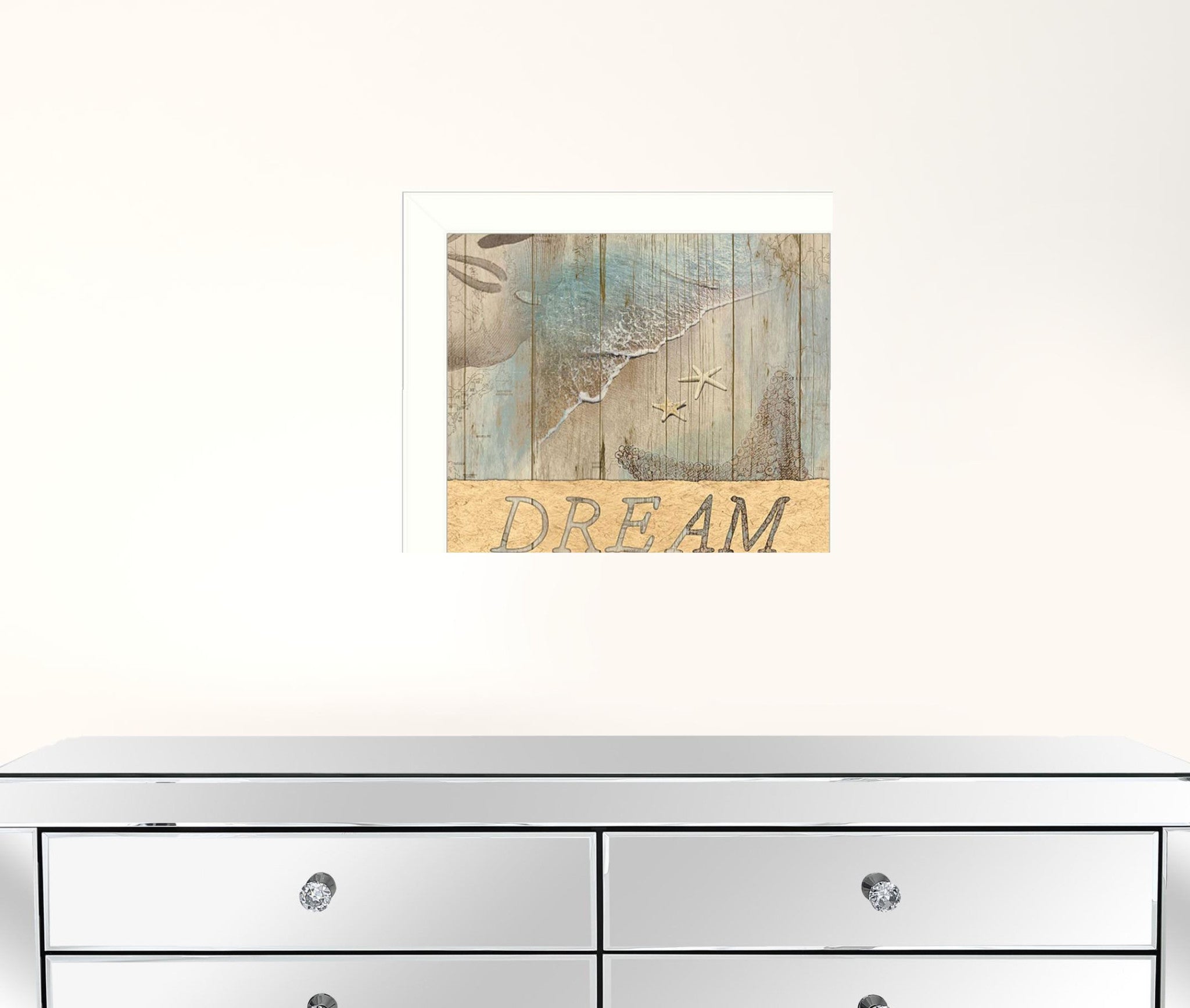 DREAM 1 White Framed Print Wall Art