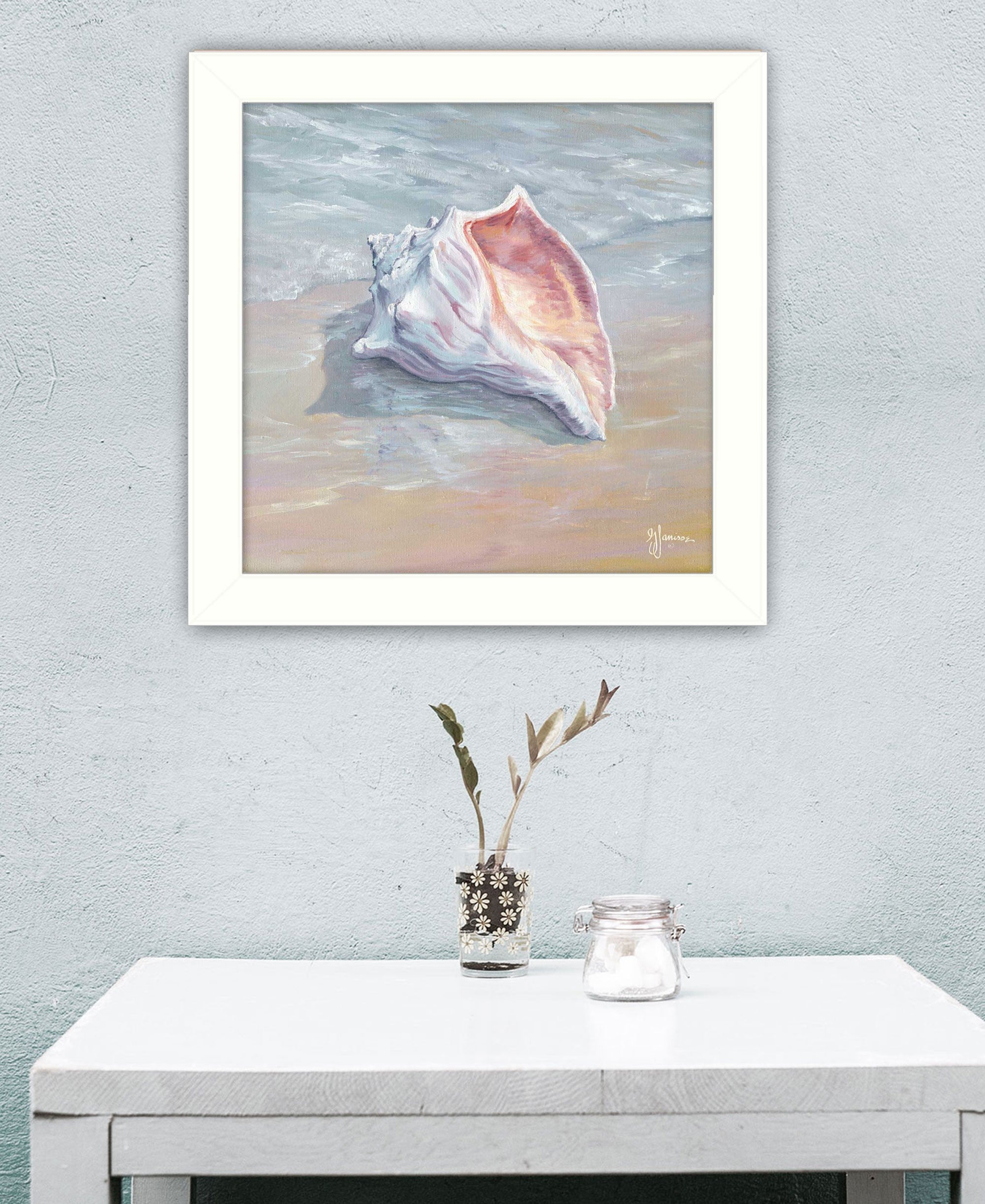 Whelk White Framed Print Wall Art