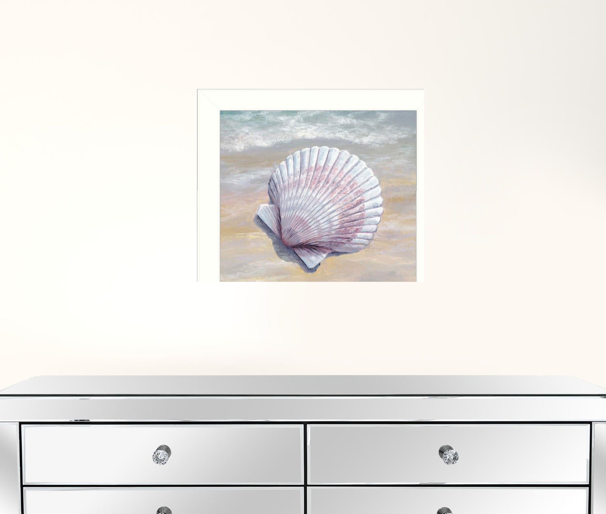 Scallop White Framed Print Wall Art