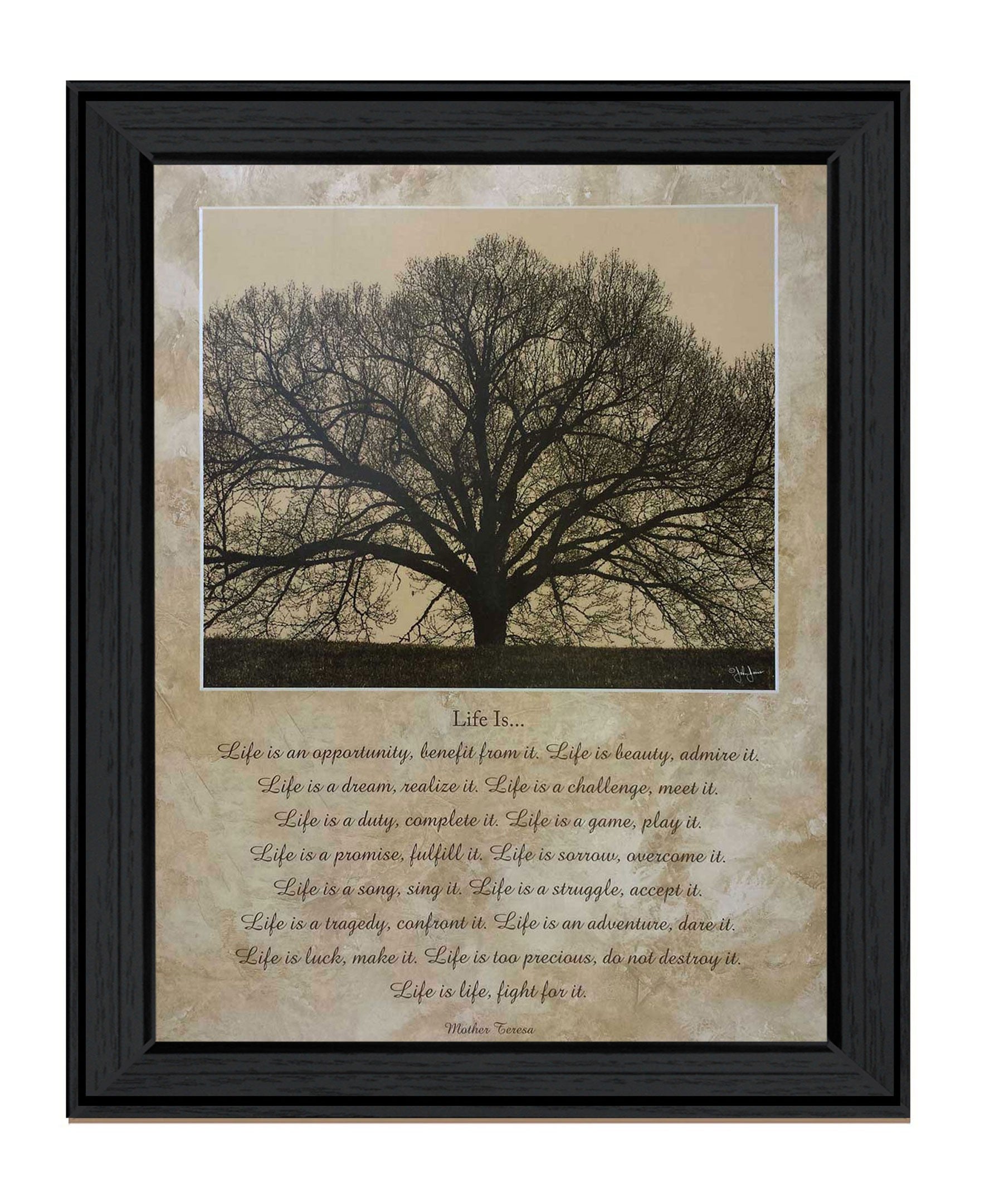 Life Is 11 Black Framed Print Wall Art