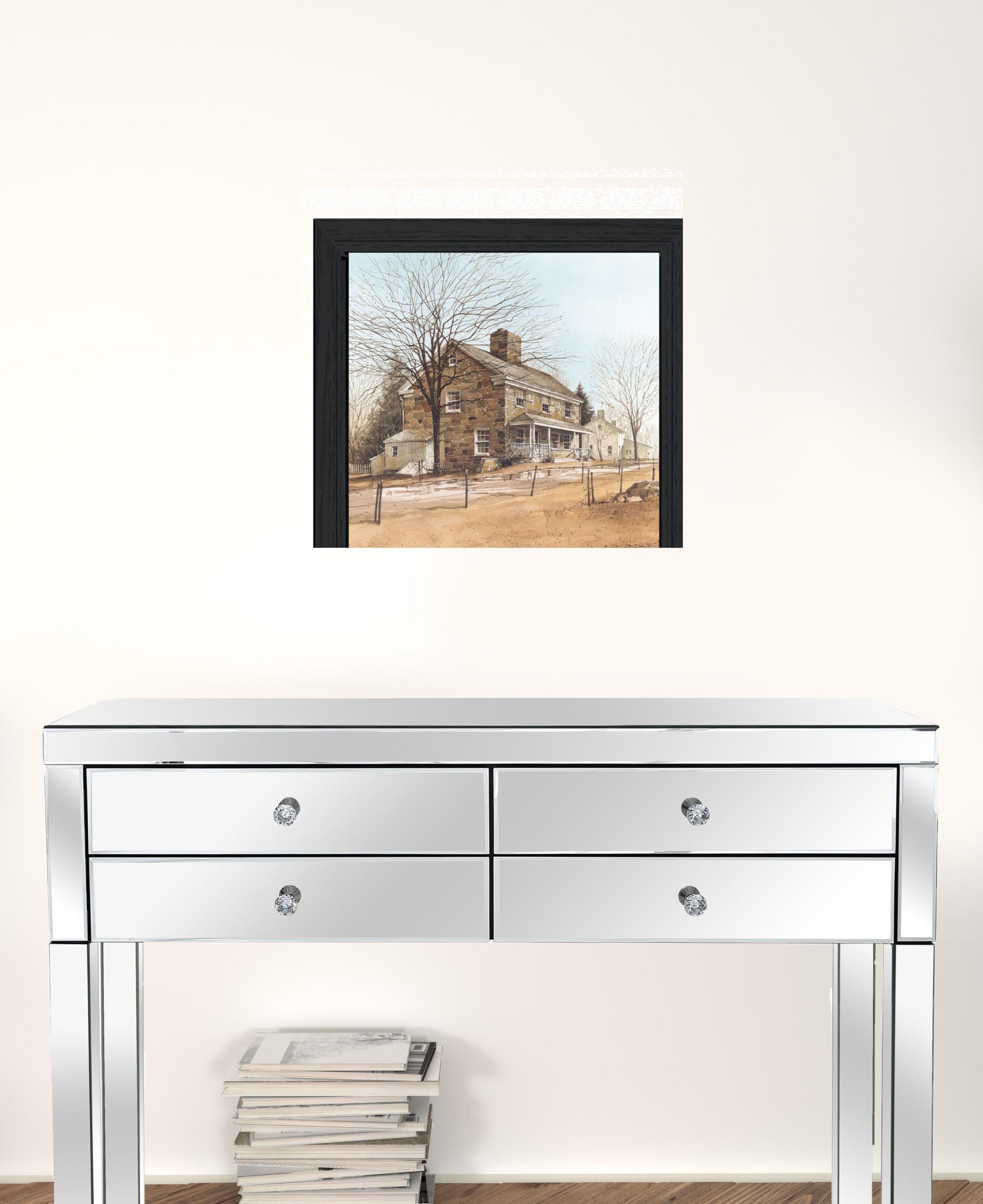 House On Chestnut Black Framed Print Wall Art