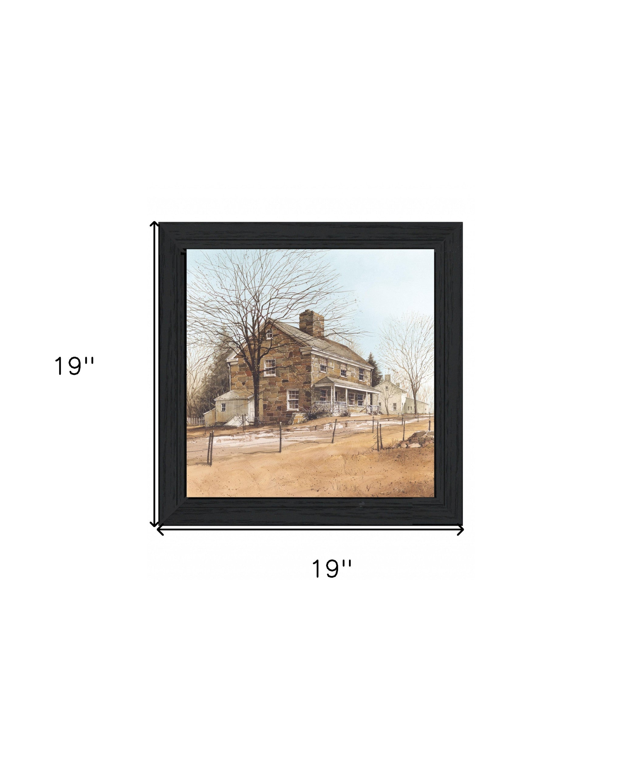 House on Chestnut Black Framed Print Wall Art