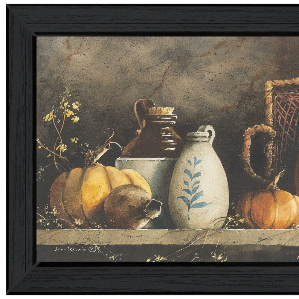 Pumpkin & Pods Black Framed Print Wall Art