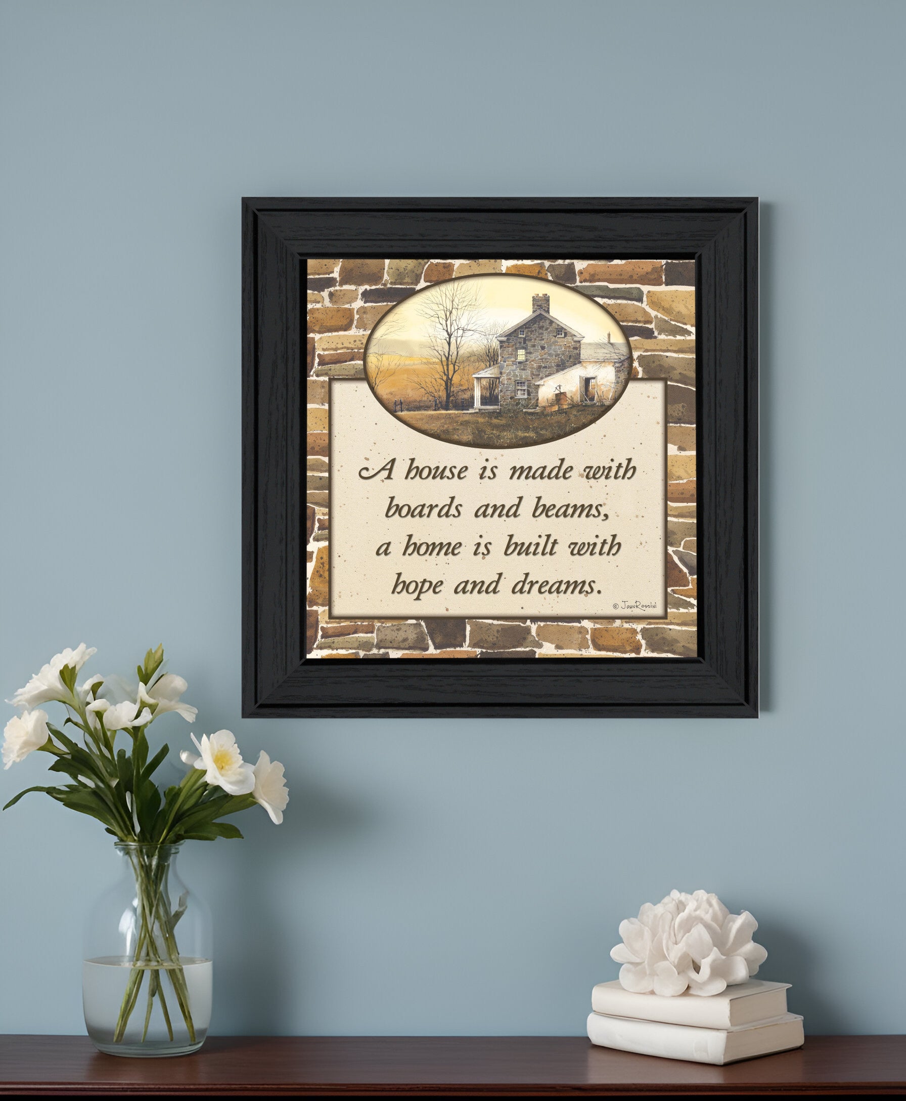 Hope and Dreams 1 Black Framed Print Wall Art