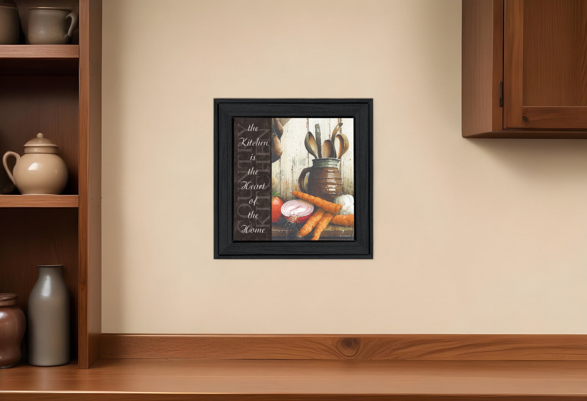 Heart of the Home 1 Black Framed Print Kitchen Wall Art