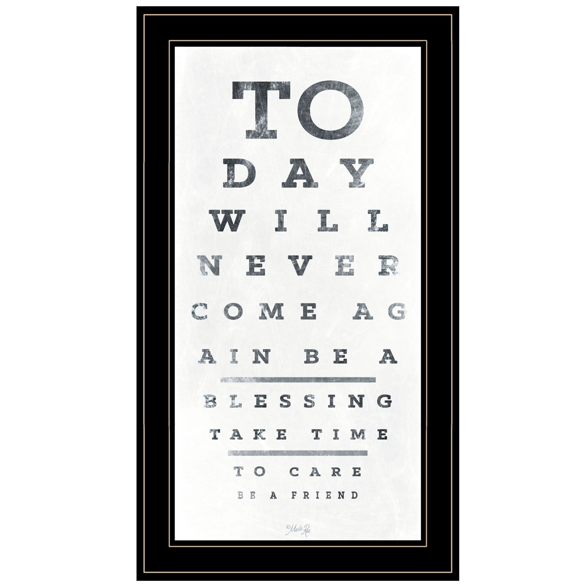 Eye Chart I 3 Black Framed Print Wall Art