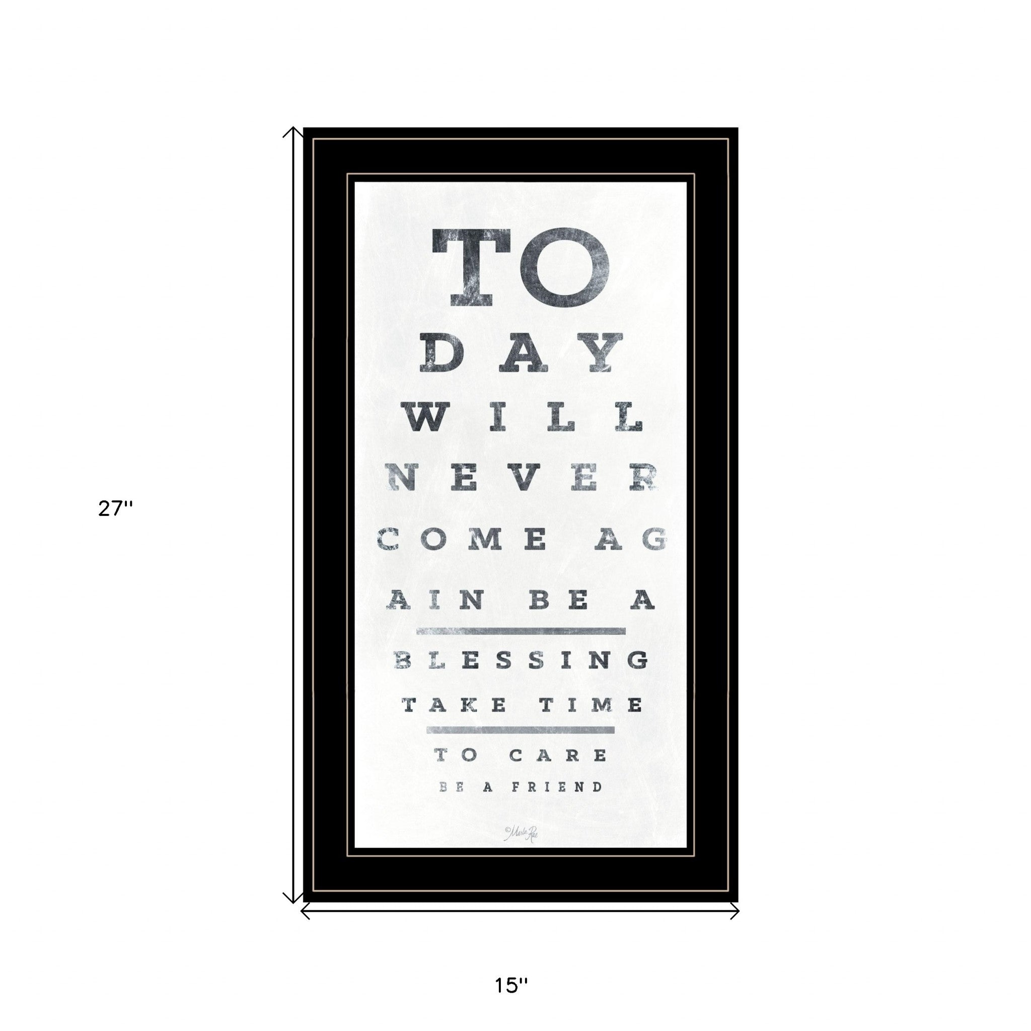 Eye Chart I 3 Black Framed Print Wall Art