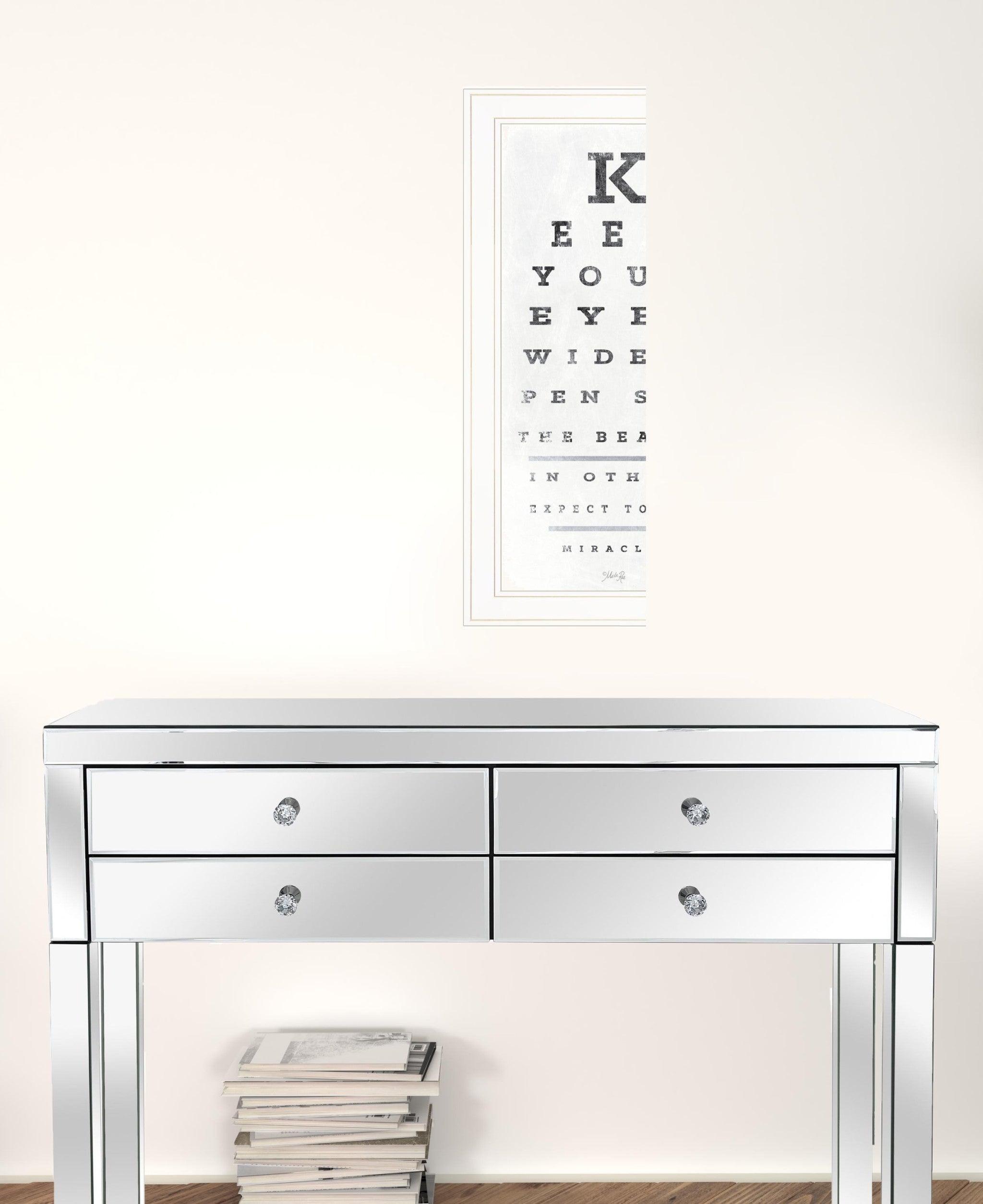 Eye Chart II 2 White Framed Print Wall Art