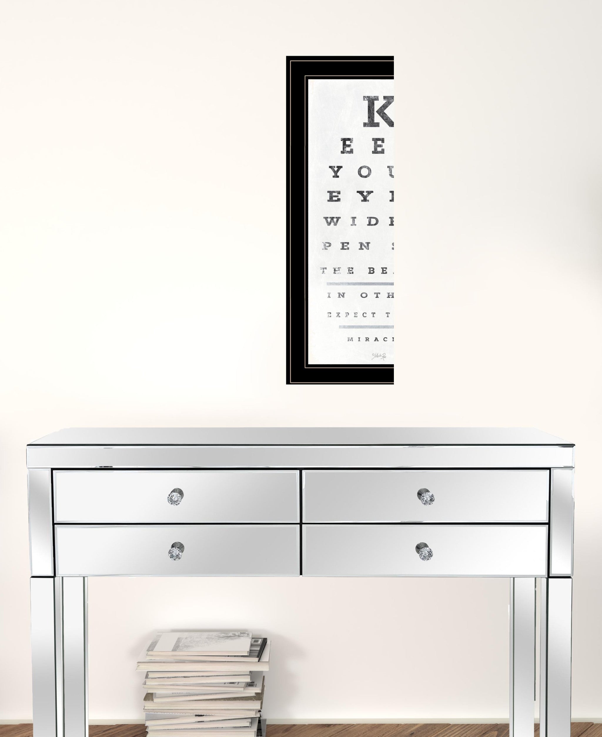 Eye Chart II 3 Black Framed Print Wall Art