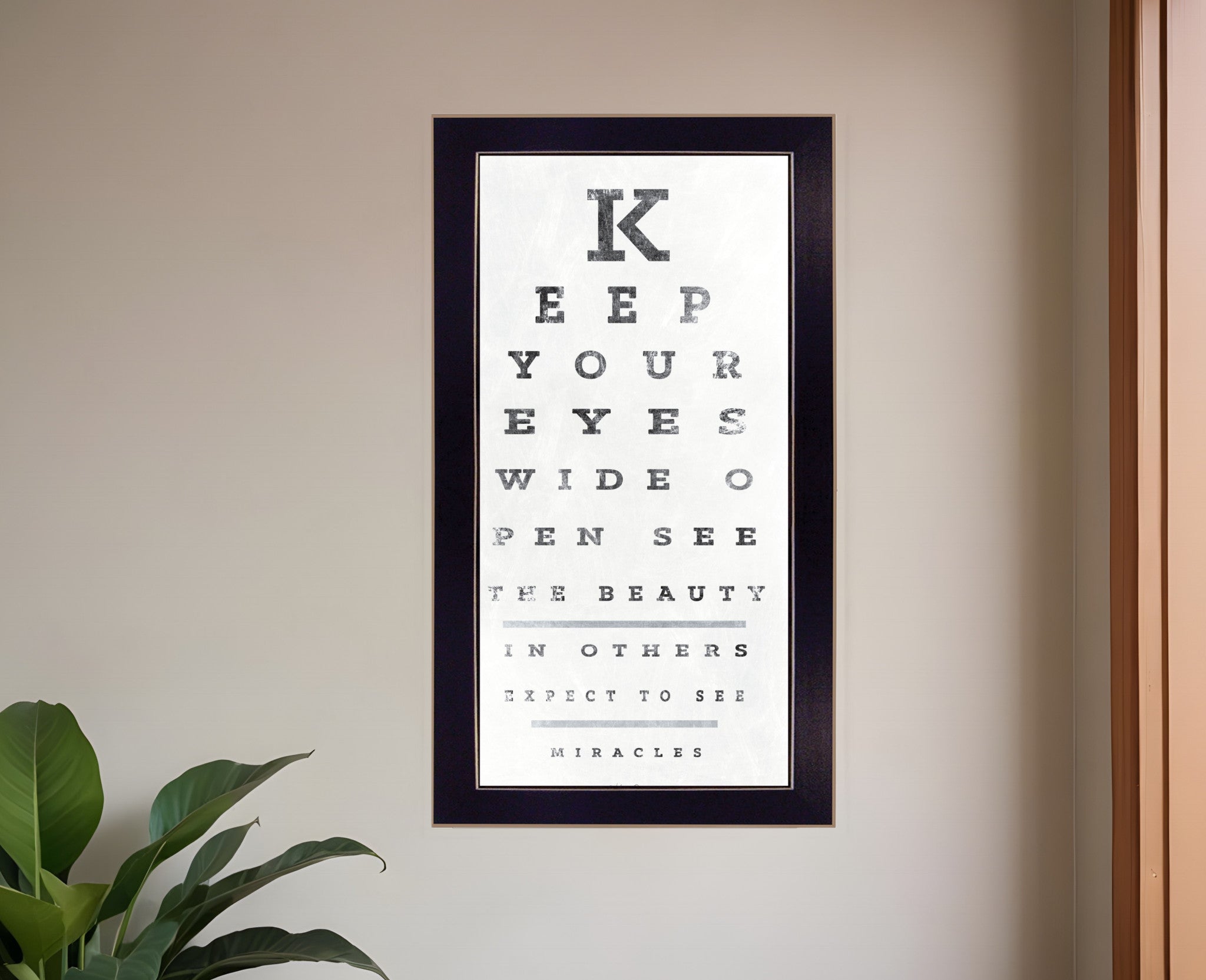 Eye Chart II 4 Black Framed Print Wall Art