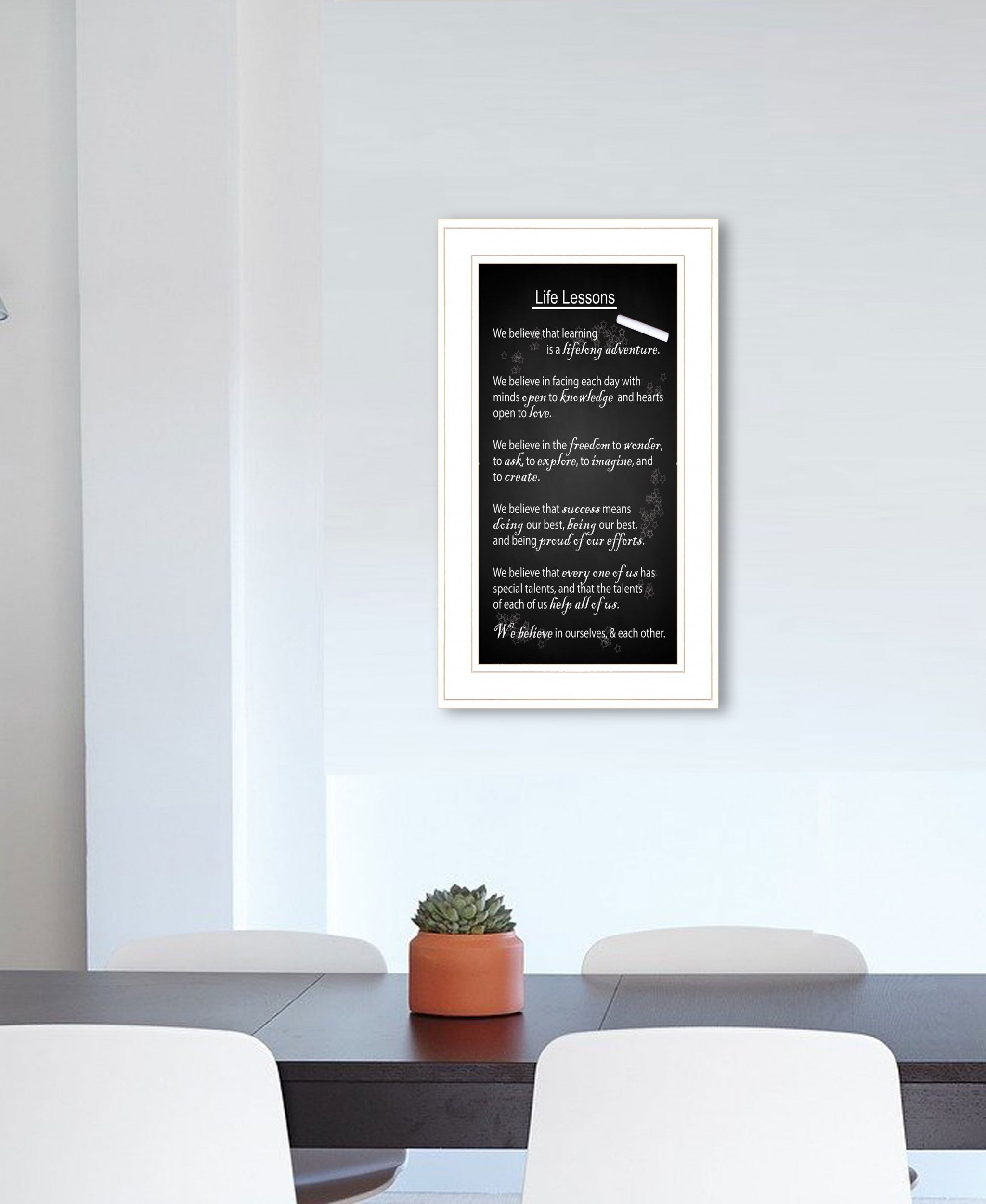 Life Lessons 3 White Framed Print Wall Art