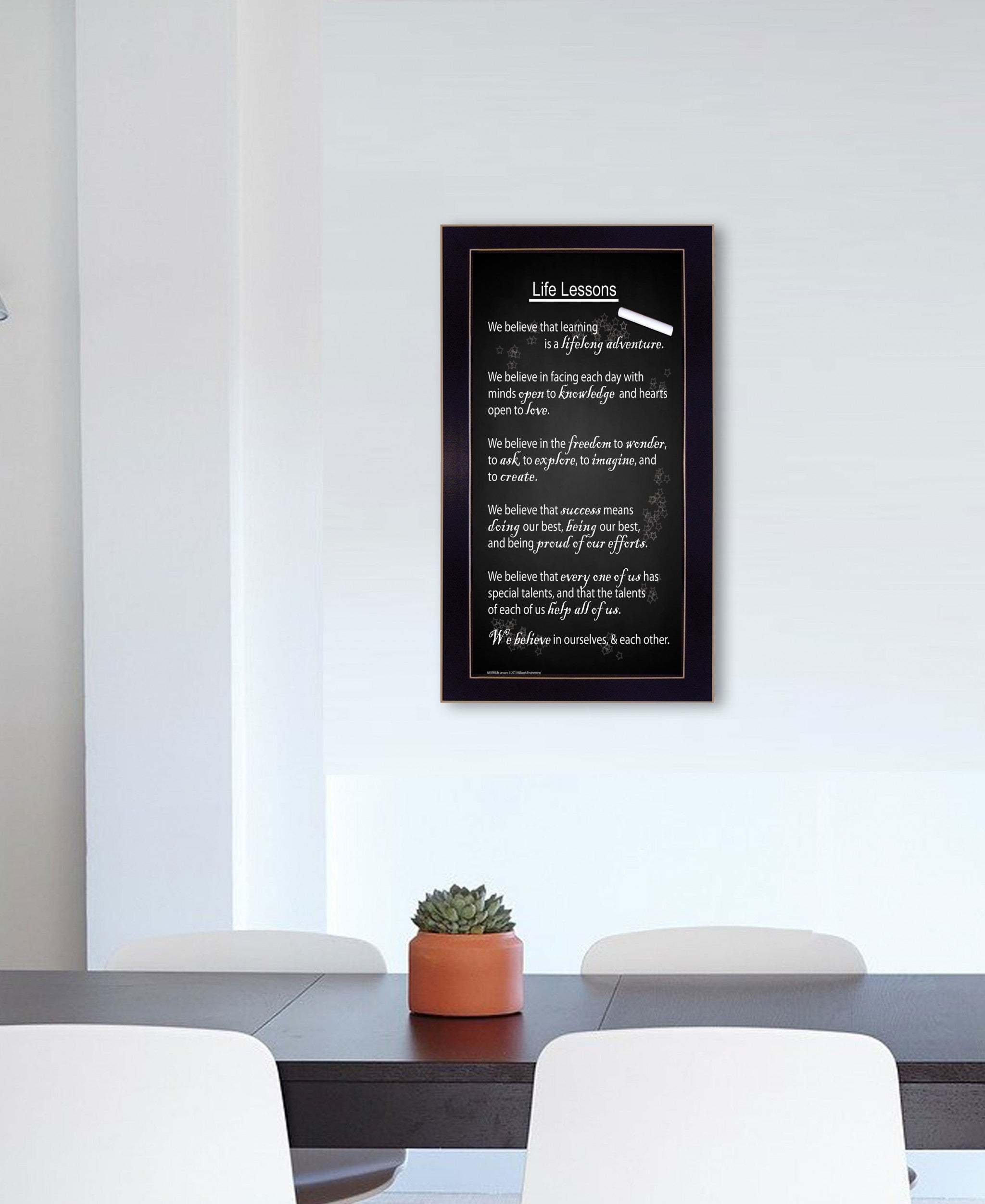 Life Lessons 5 Black Framed Print Wall Art