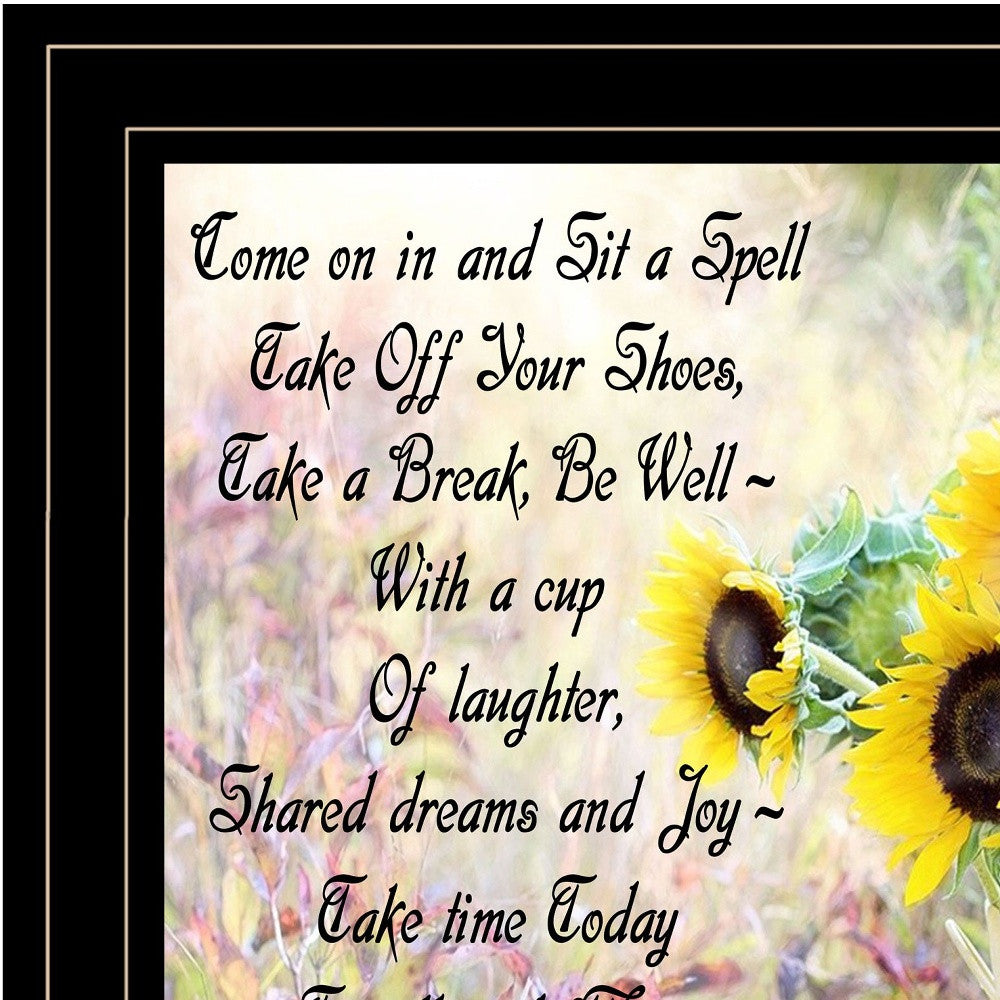 Sharing Sunshine 1 Black Framed Print Wall Art