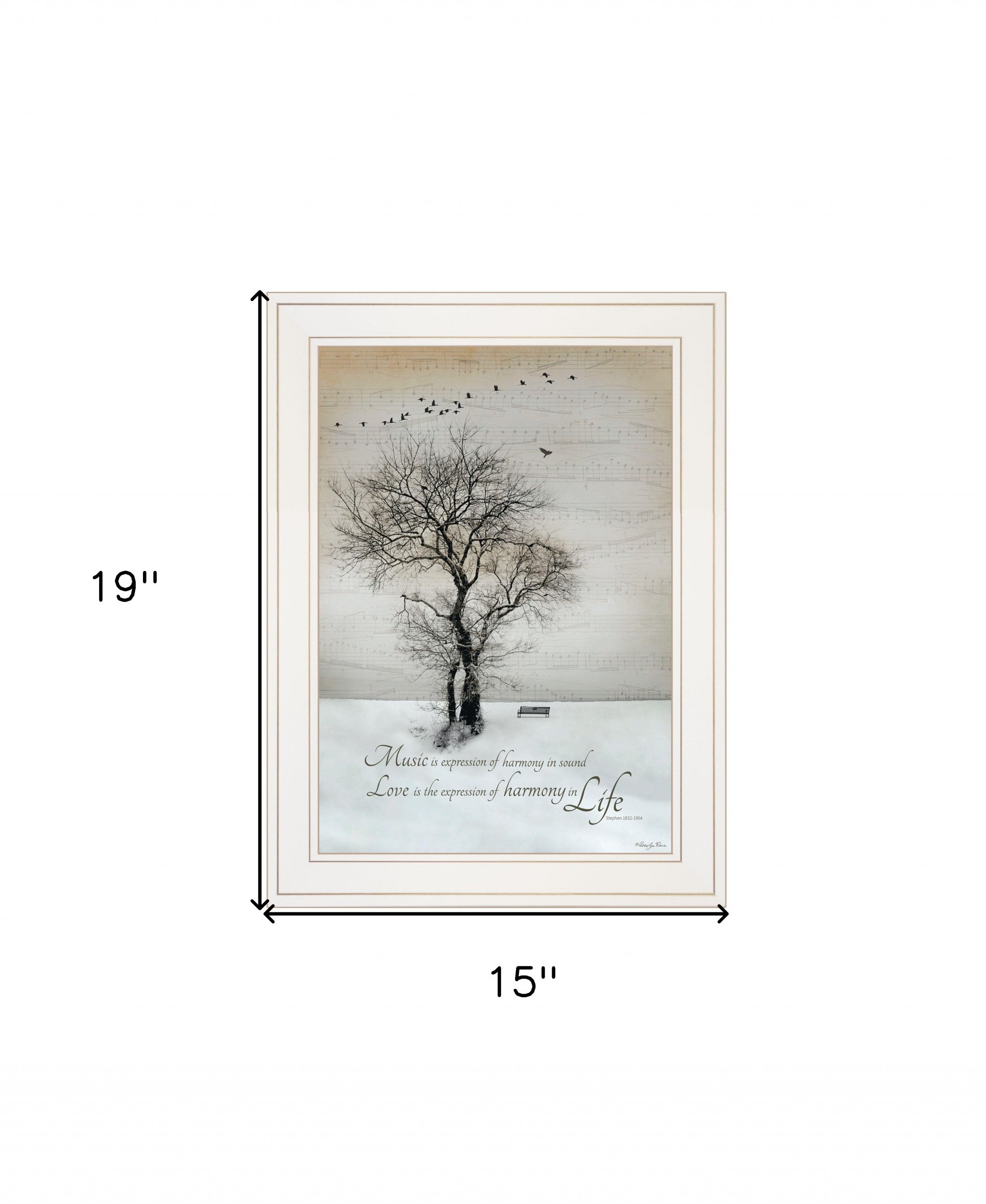 Harmony 1 White Framed Print Wall Art