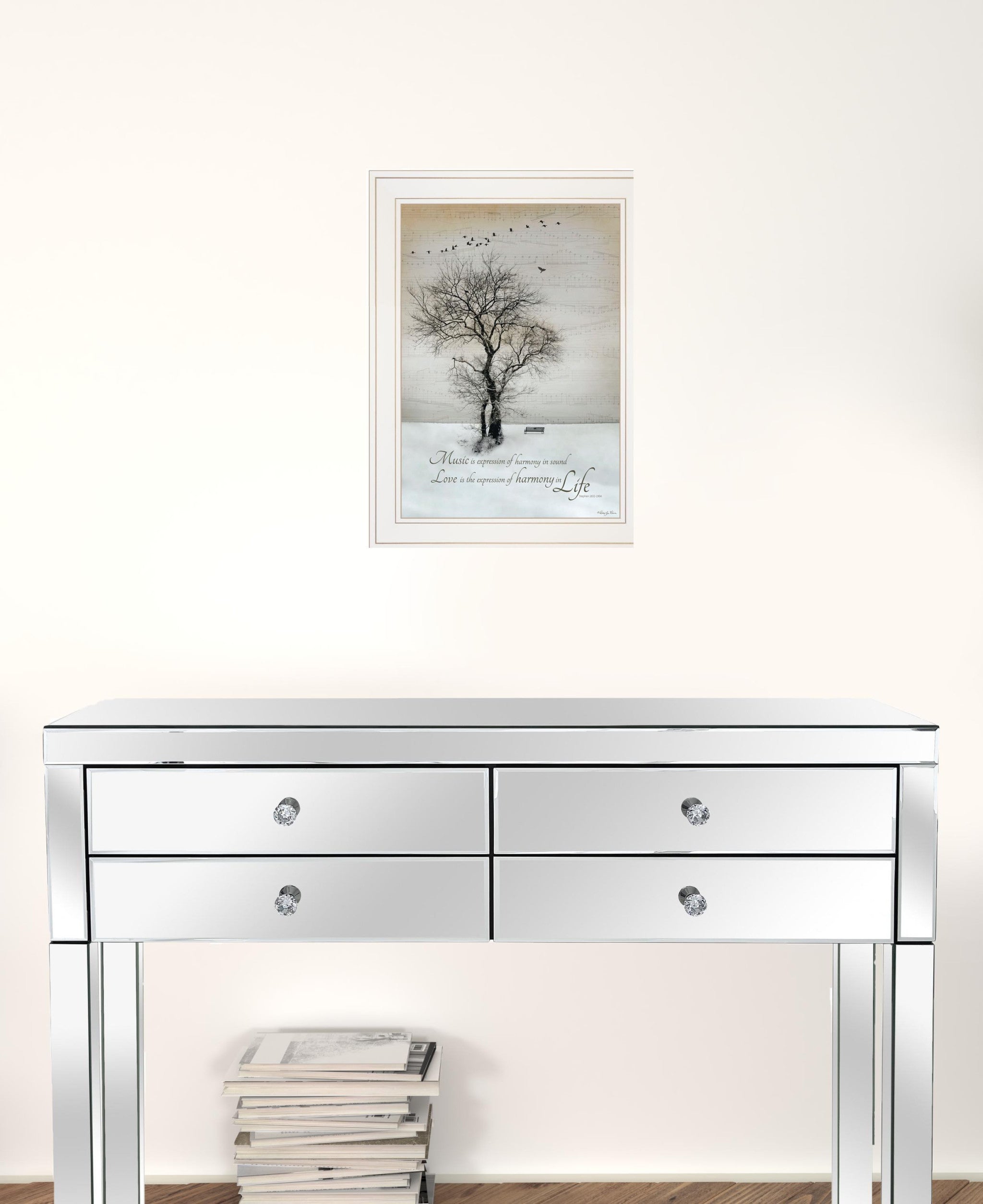 Harmony 1 White Framed Print Wall Art