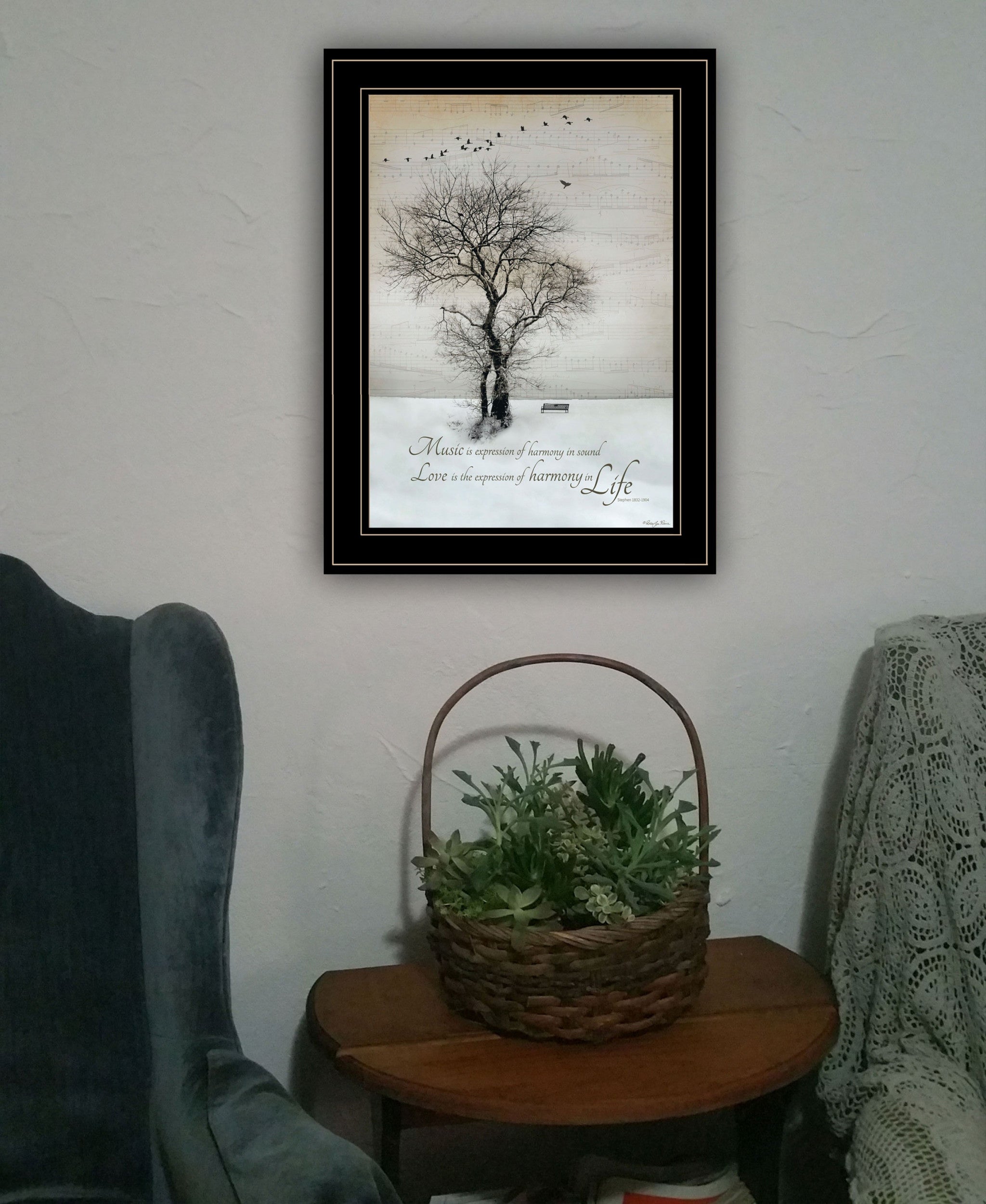 Harmony 2 Black Framed Print Wall Art