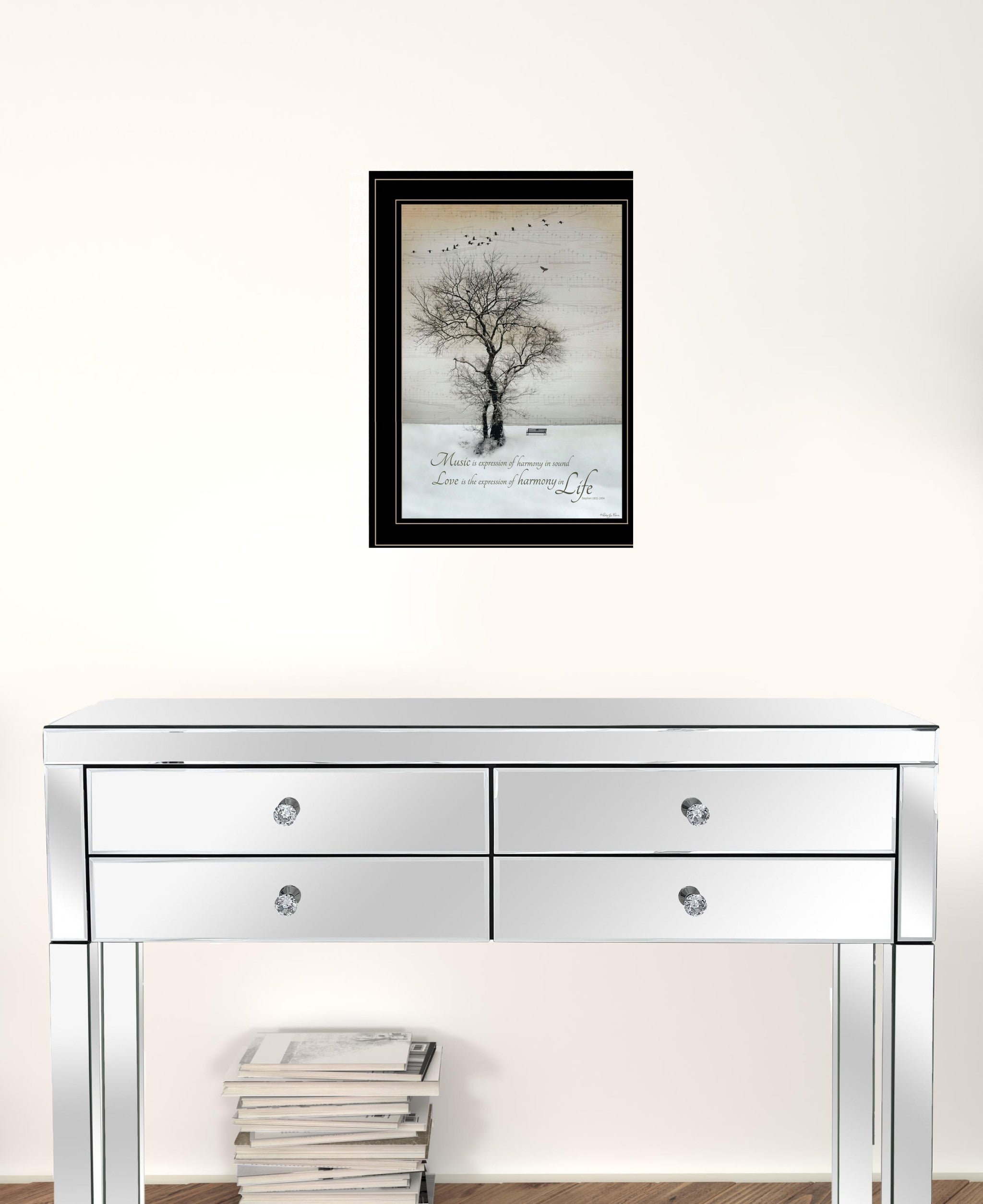 Harmony 2 Black Framed Print Wall Art