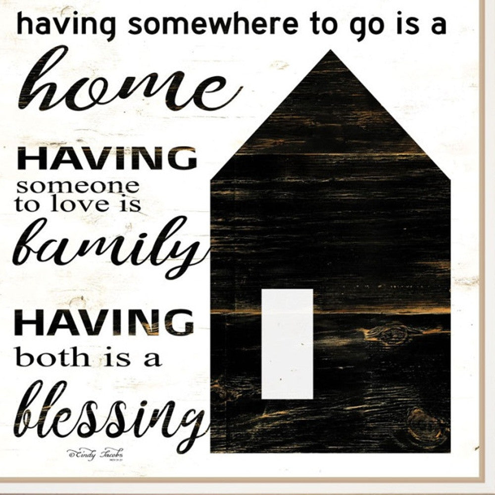 Set Of Two House Or Blessing White Framed Print Wall Art