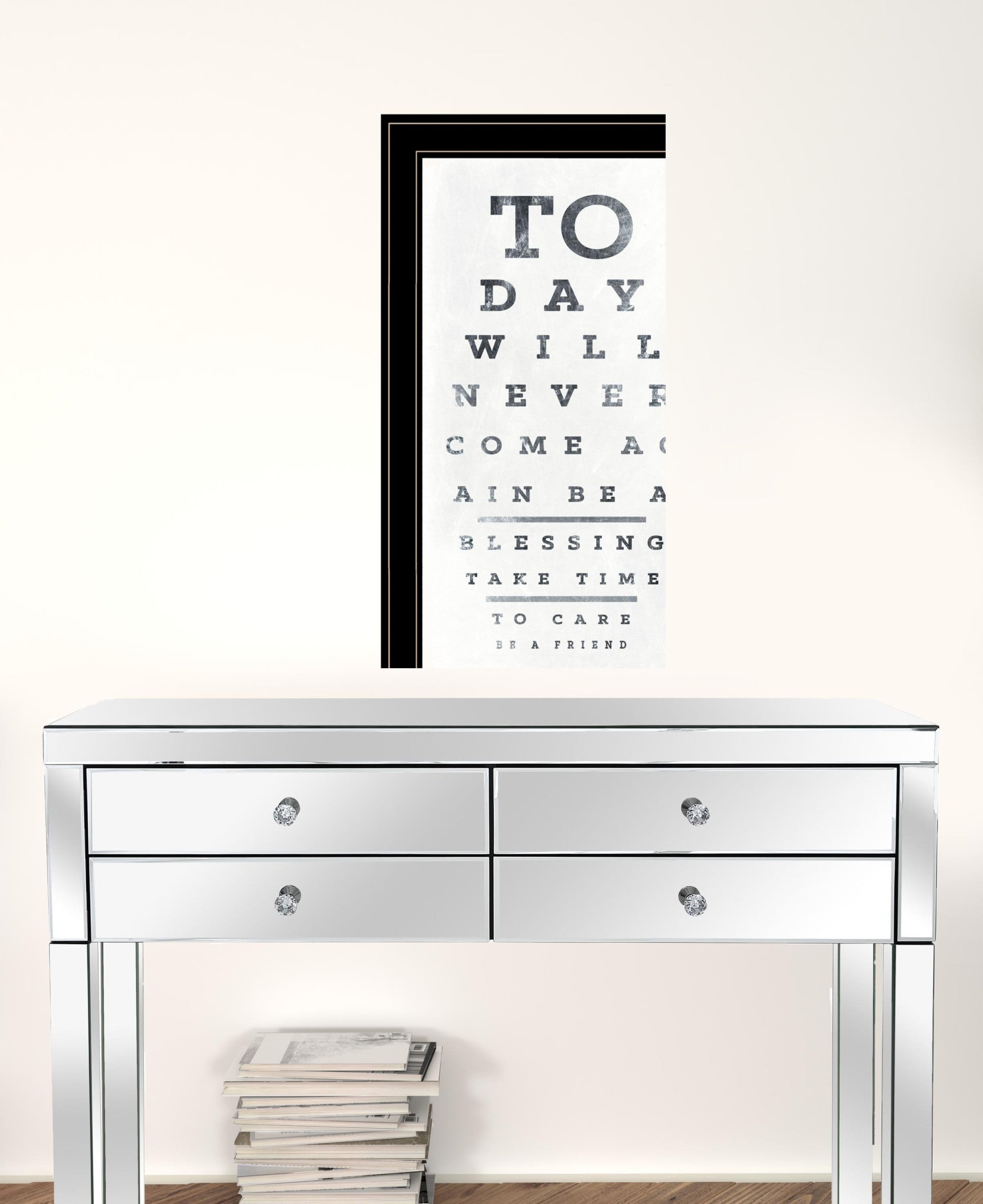 Set Of Two Eye Charts 1 Black Framed Print Wall Art