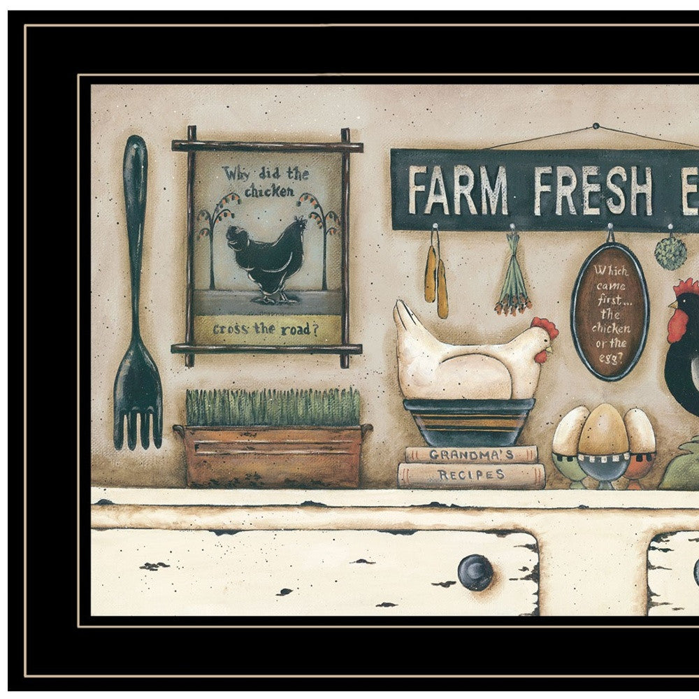 Set Of Two Farm Fresh 2 Black Framed Print Wall Art