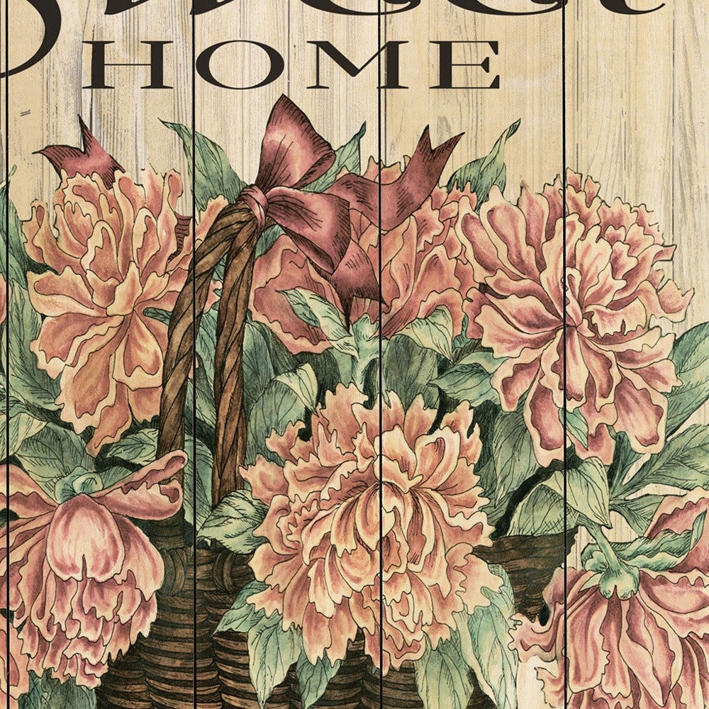 Home Sweet Home Peonies Unframed Print Wall Art