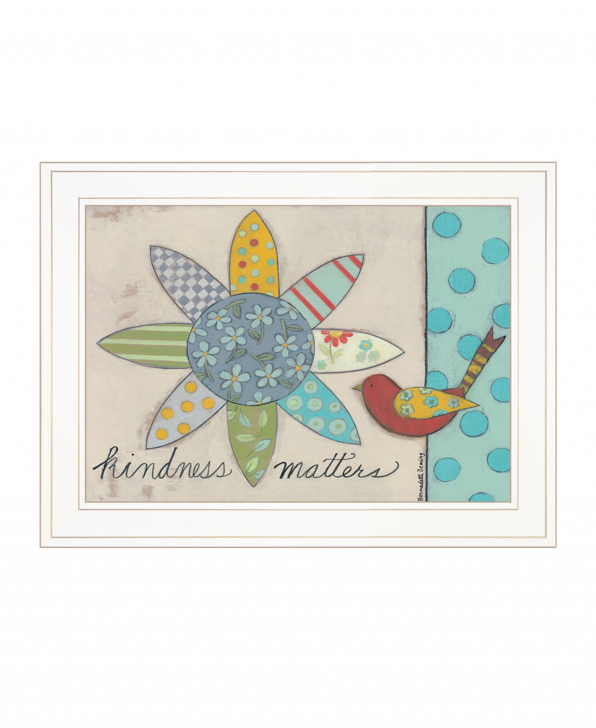 Kindness Matters 1 White Framed Print Wall Art