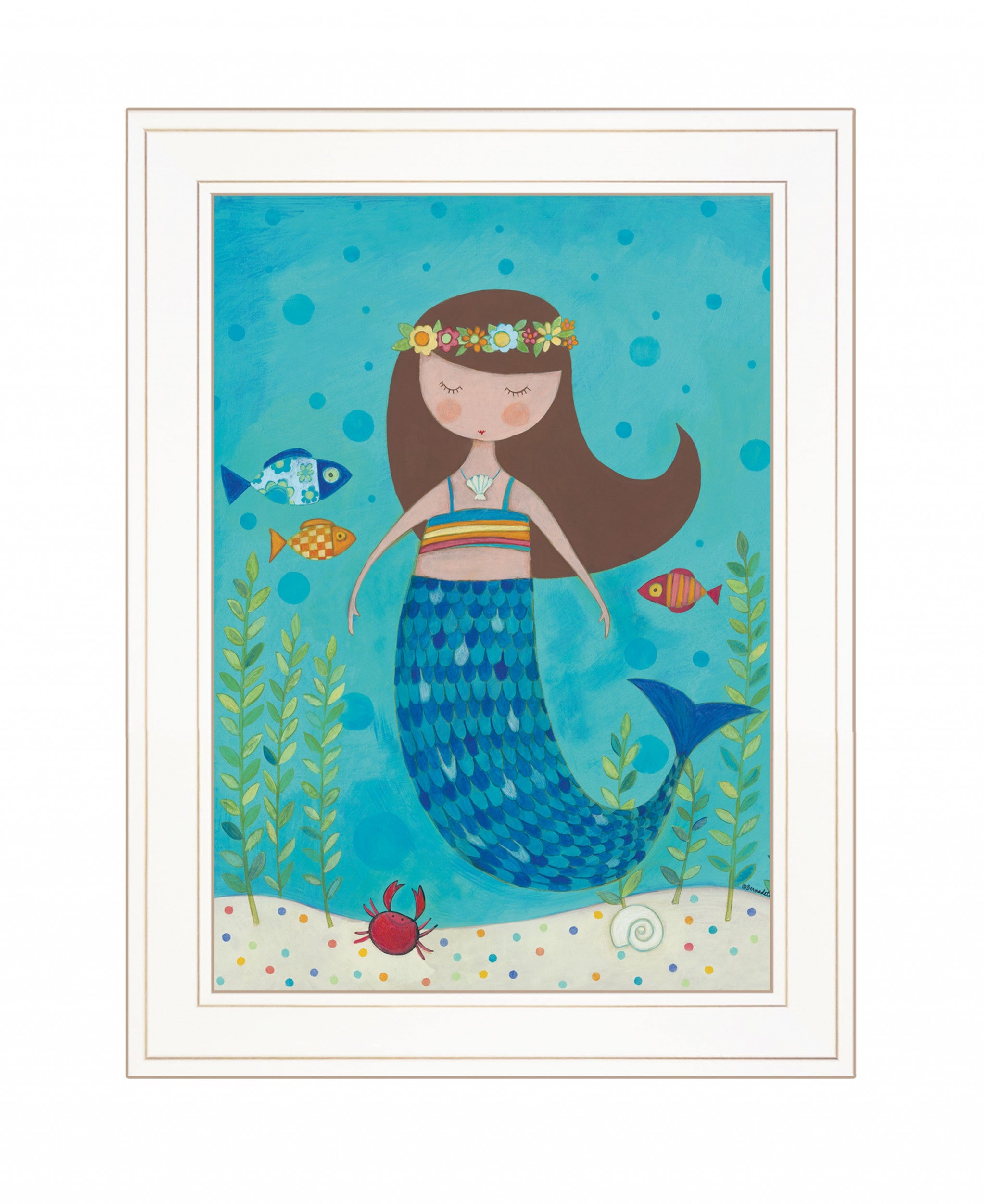 Under the Sea 3 White Framed Print Wall Art