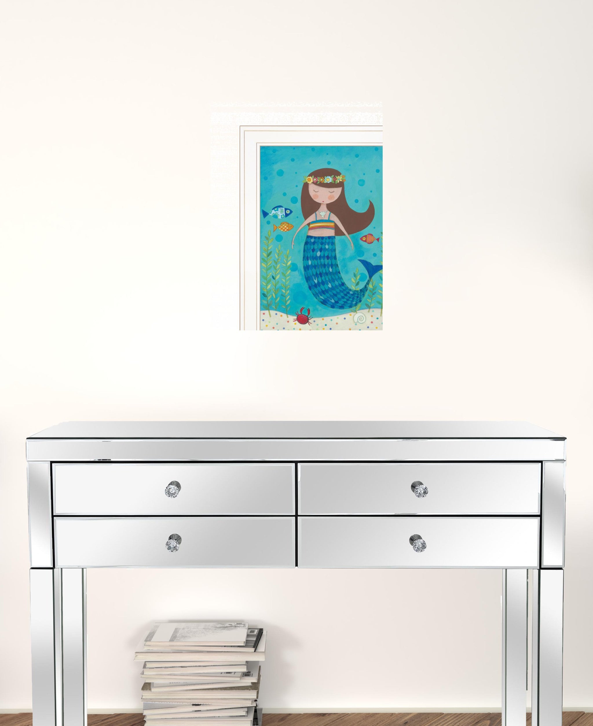 Under The Sea 3 White Framed Print Wall Art