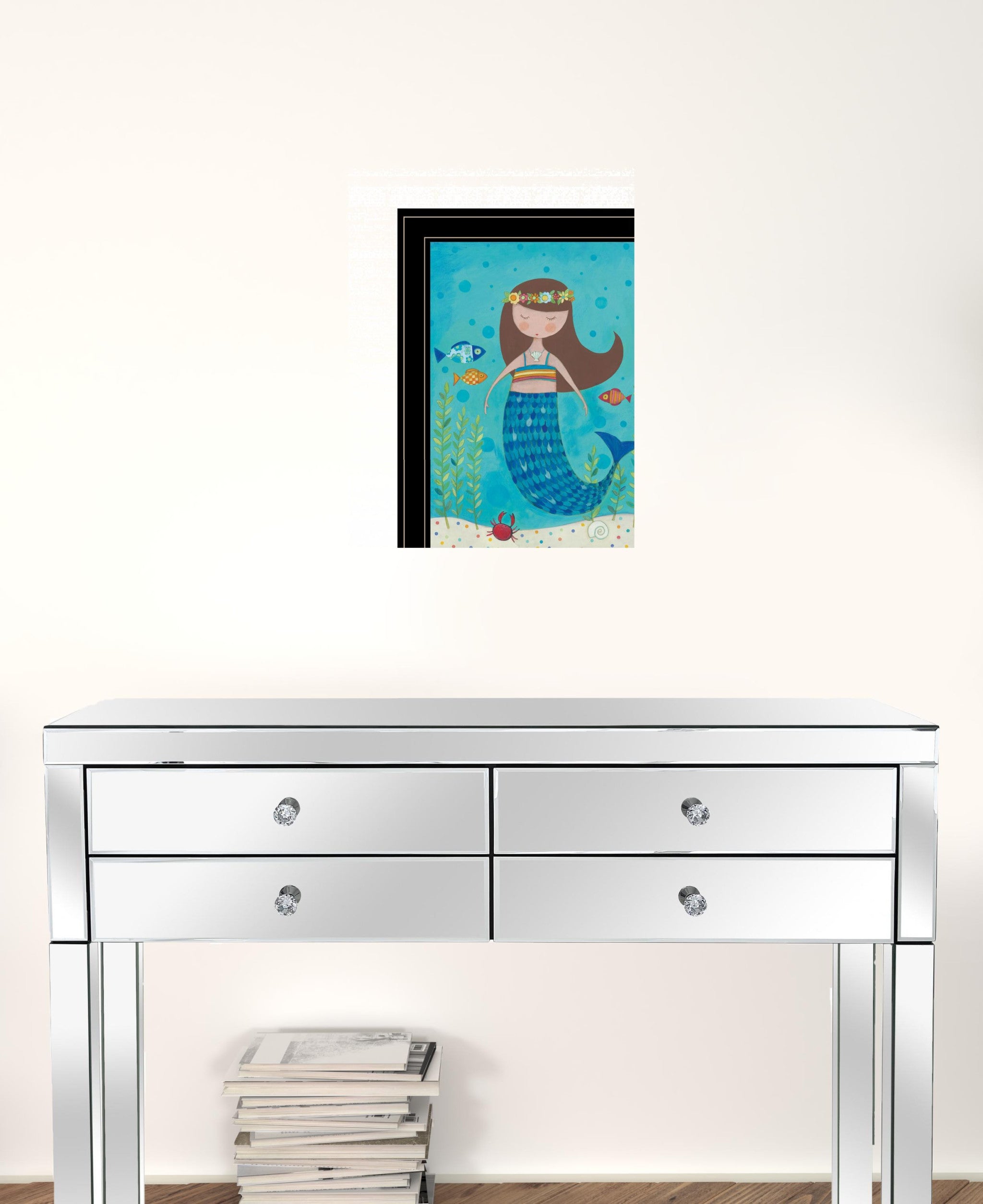 Under The Sea 4 Black Framed Print Wall Art