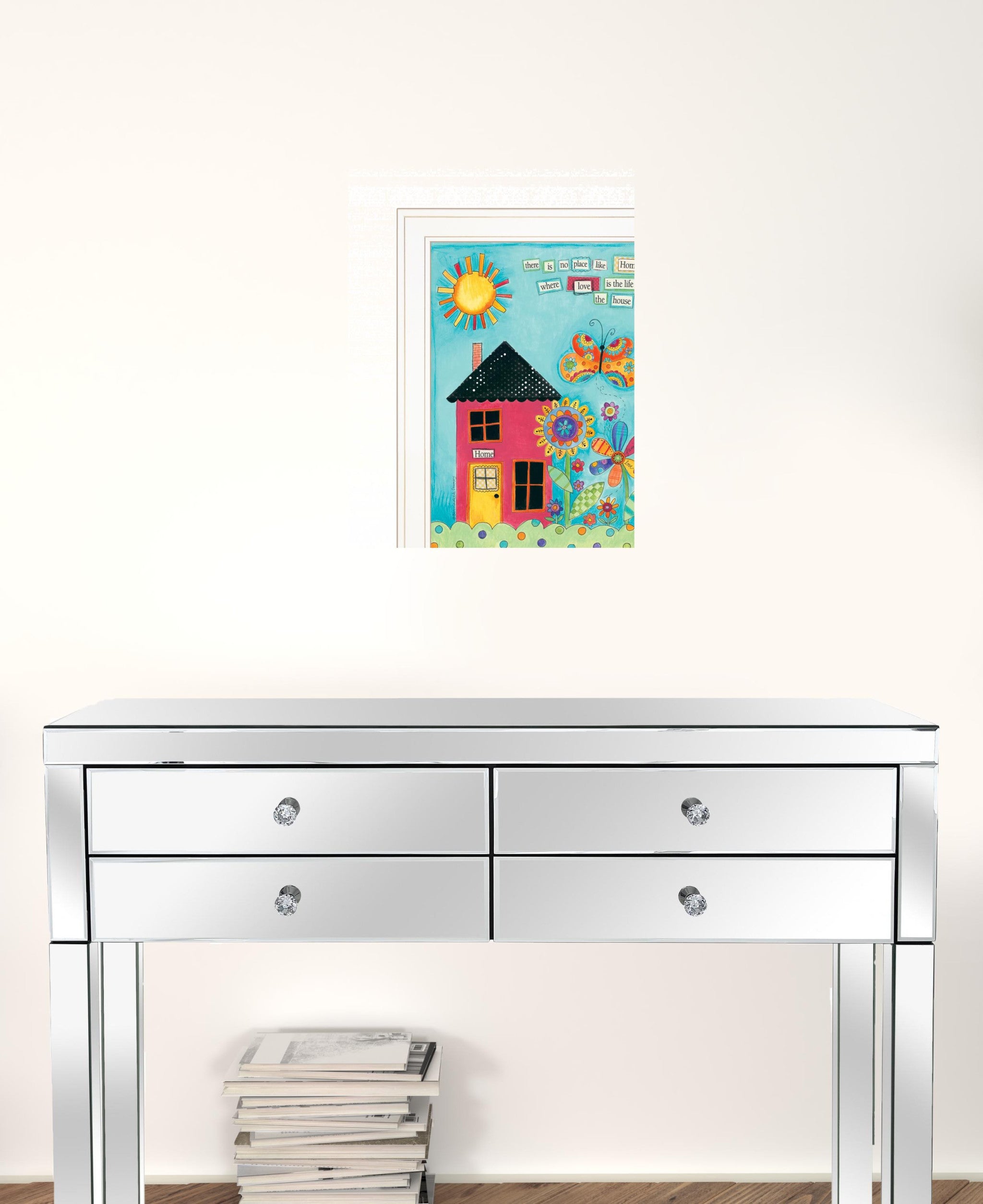 No Place Like Home 1 White Framed Print Wall Art