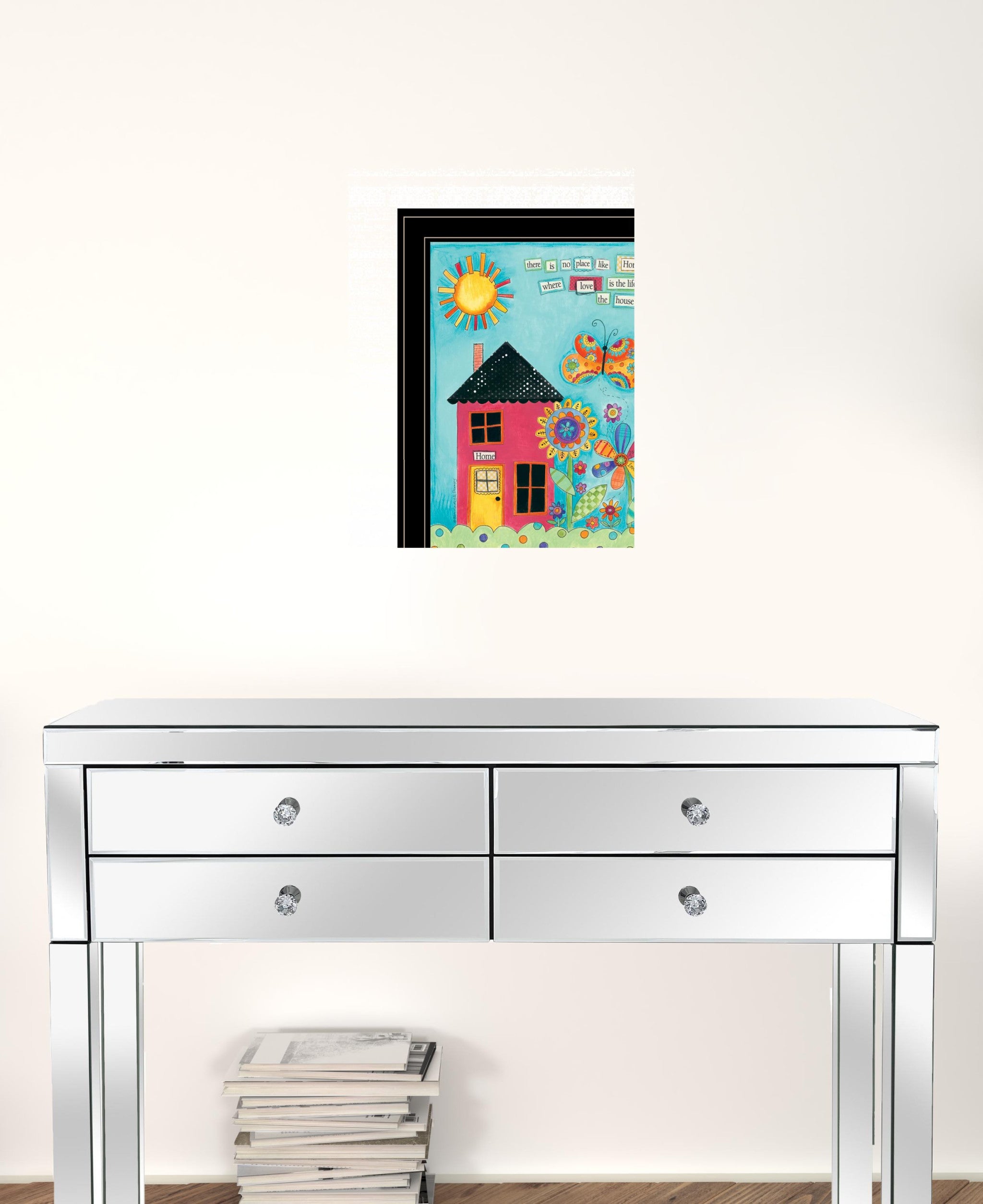 No Place Like Home 2 Black Framed Print Wall Art