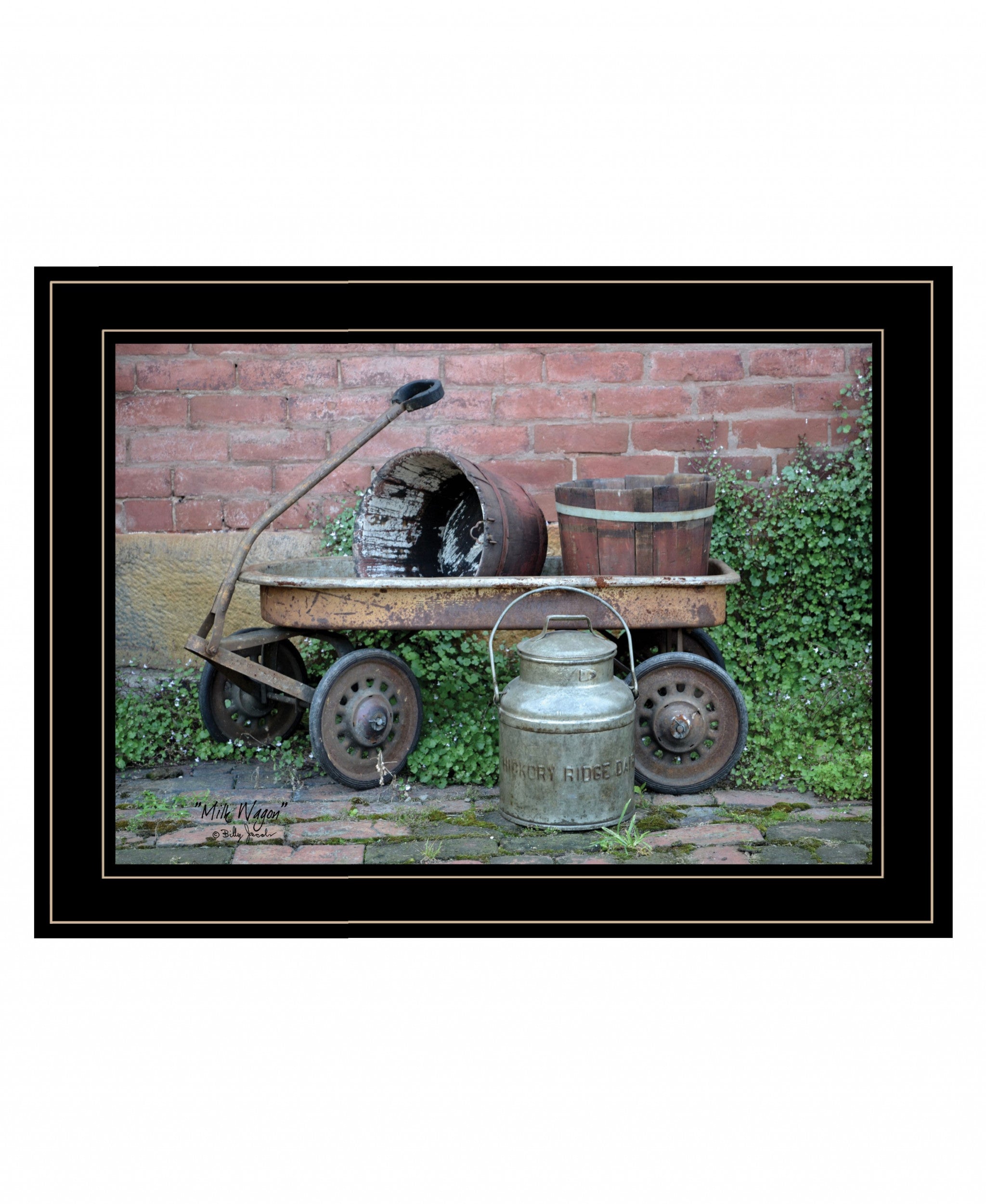 Milk Wagon 3 Black Framed Print Wall Art