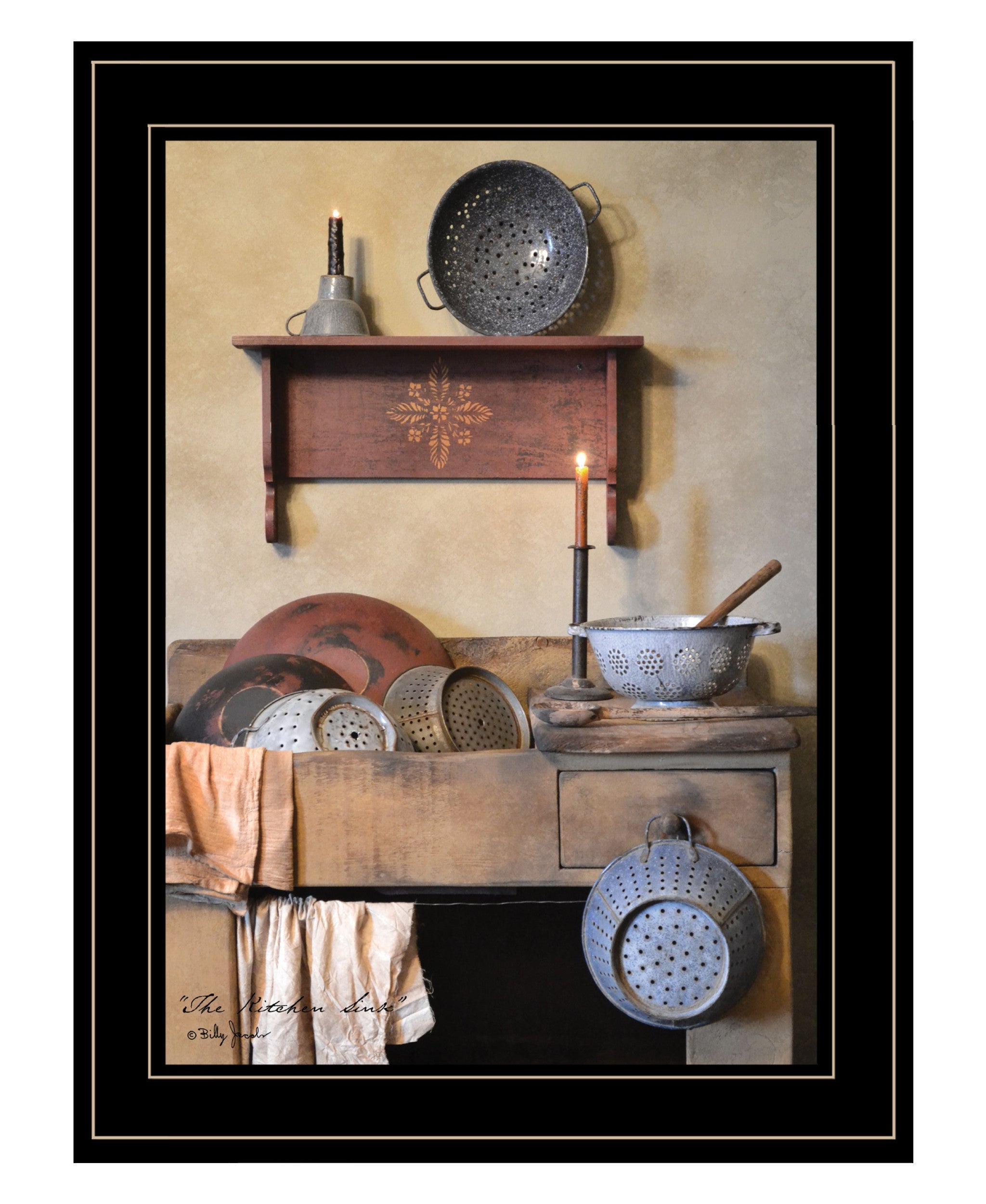 The Kitchen Sink 3 Black Framed Print Kitchen Wall Art