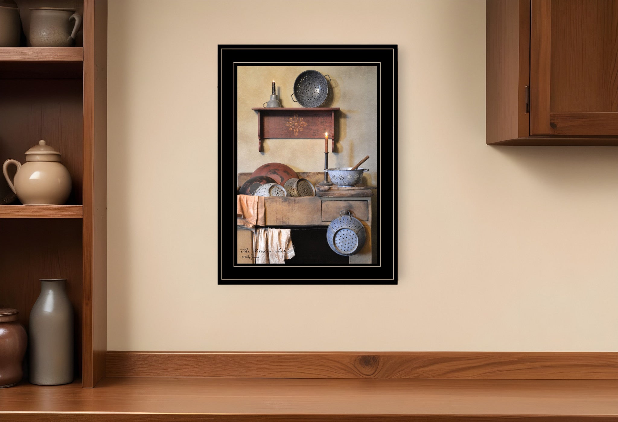 The Kitchen Sink 3 Black Framed Print Kitchen Wall Art