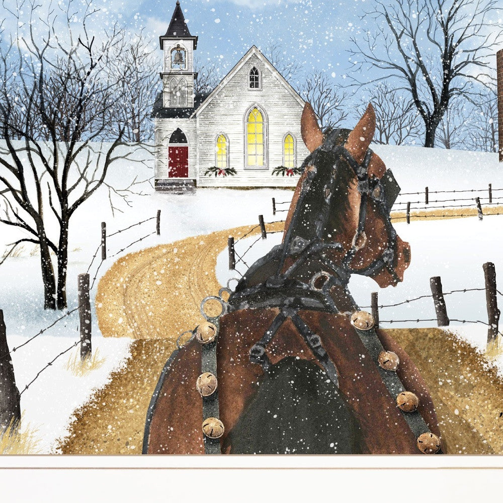 Sleigh Bells Ring 2 White Framed Print Wall Art