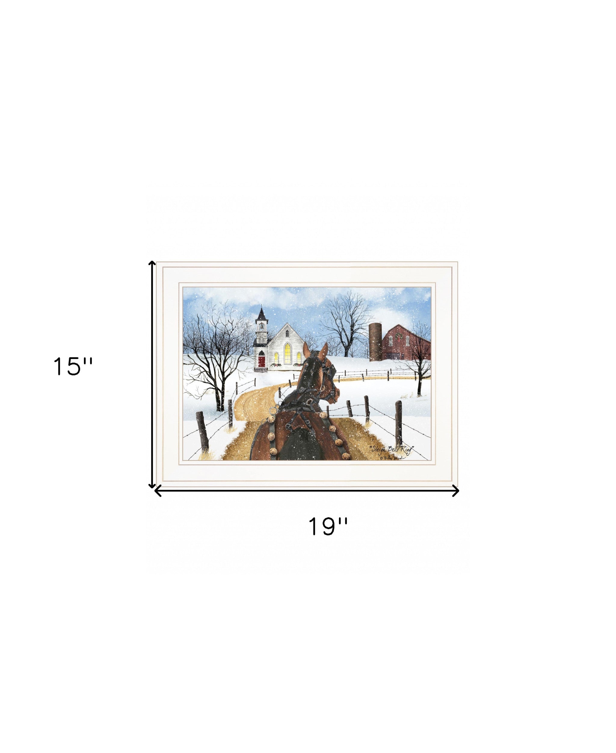 Sleigh Bells Ring 2 White Framed Print Wall Art