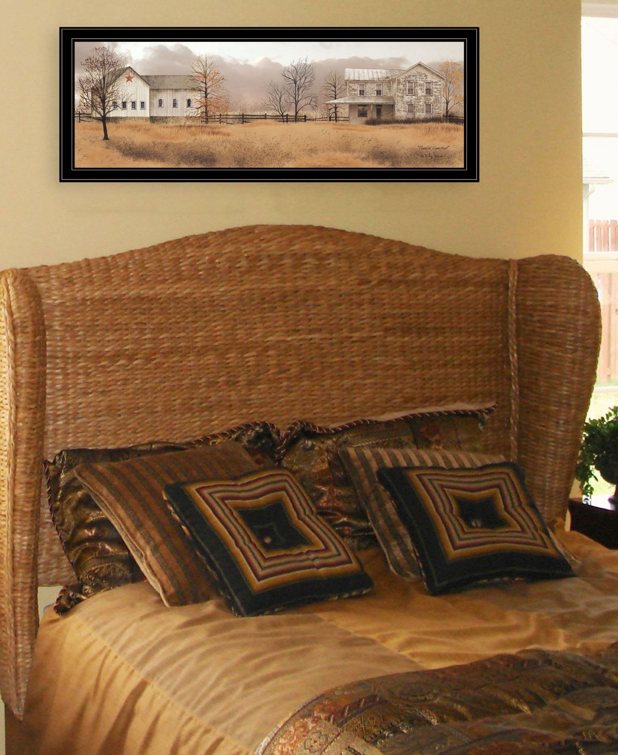 Peaceful Homestead 2 Black Framed Print Wall Art