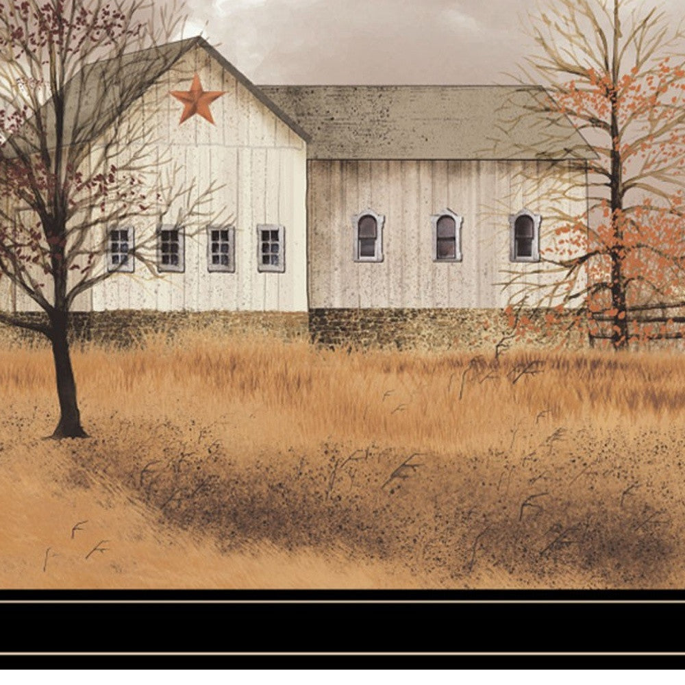 Peaceful Homestead 2 Black Framed Print Wall Art