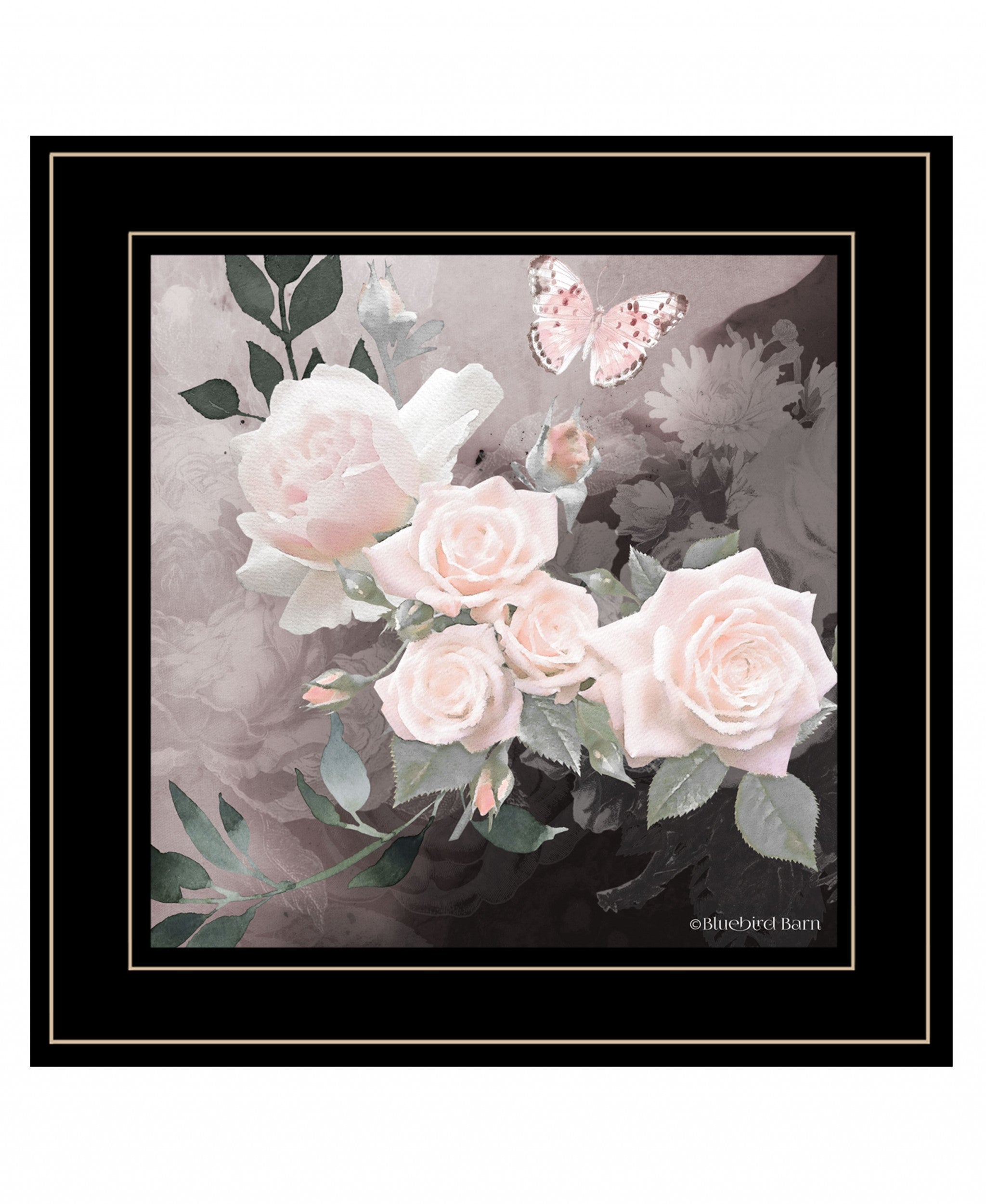 Noir Roses 1 [5] Black Framed Print Wall Art