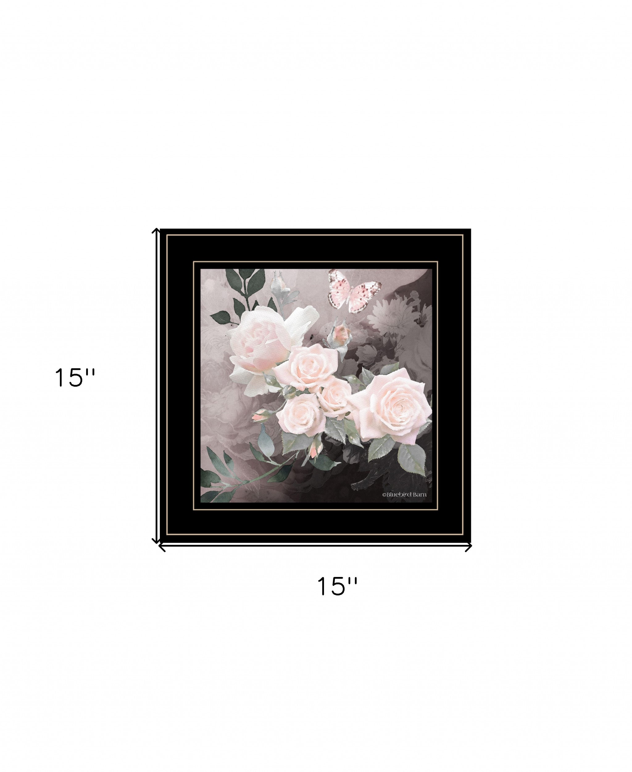 Noir Roses 1 [5] Black Framed Print Wall Art